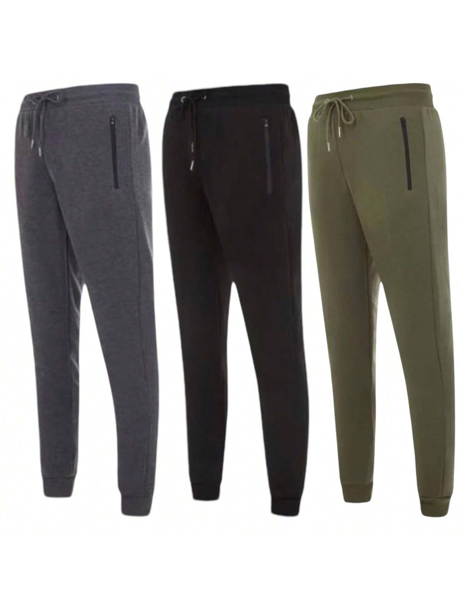 Mens 3 Pack Fleece Joggers Ultra Soft Comfort