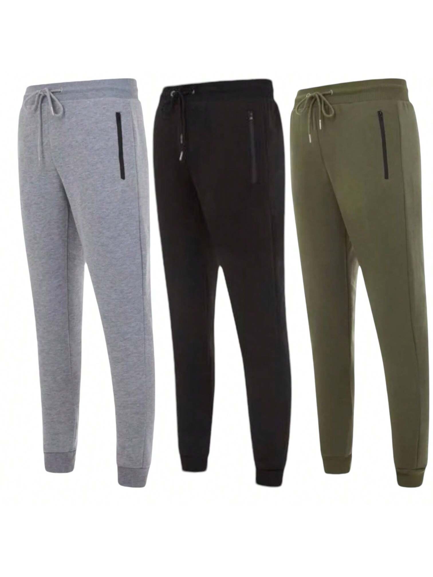 Mens 3 Pack Fleece Joggers Ultra Soft Comfort