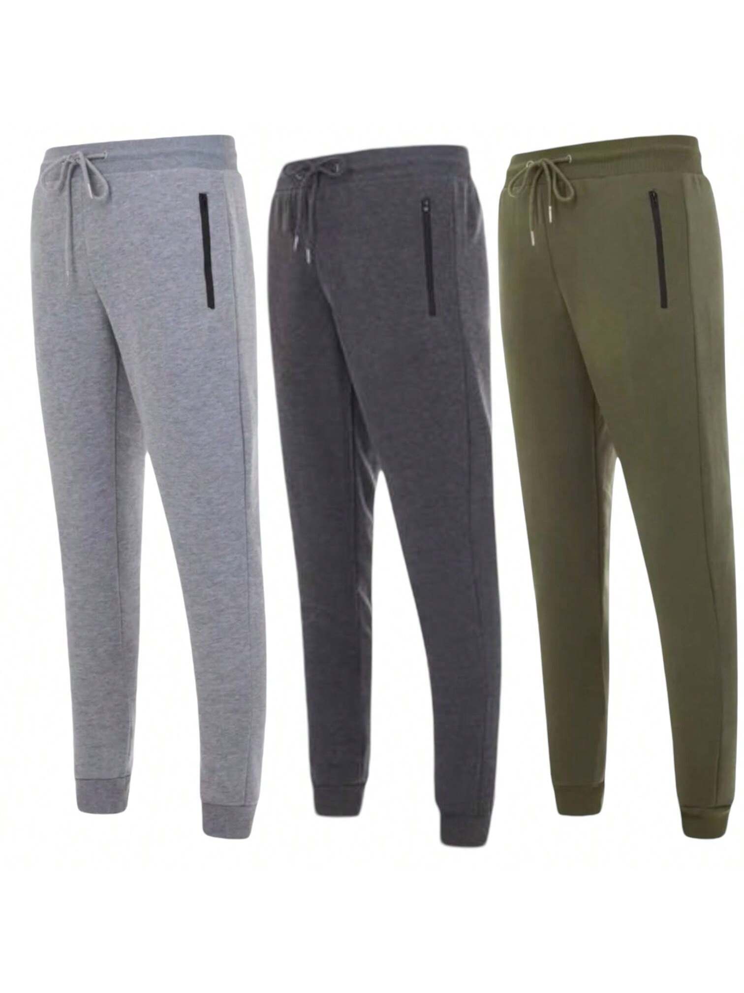 Mens 3 Pack Fleece Joggers Ultra Soft Comfort