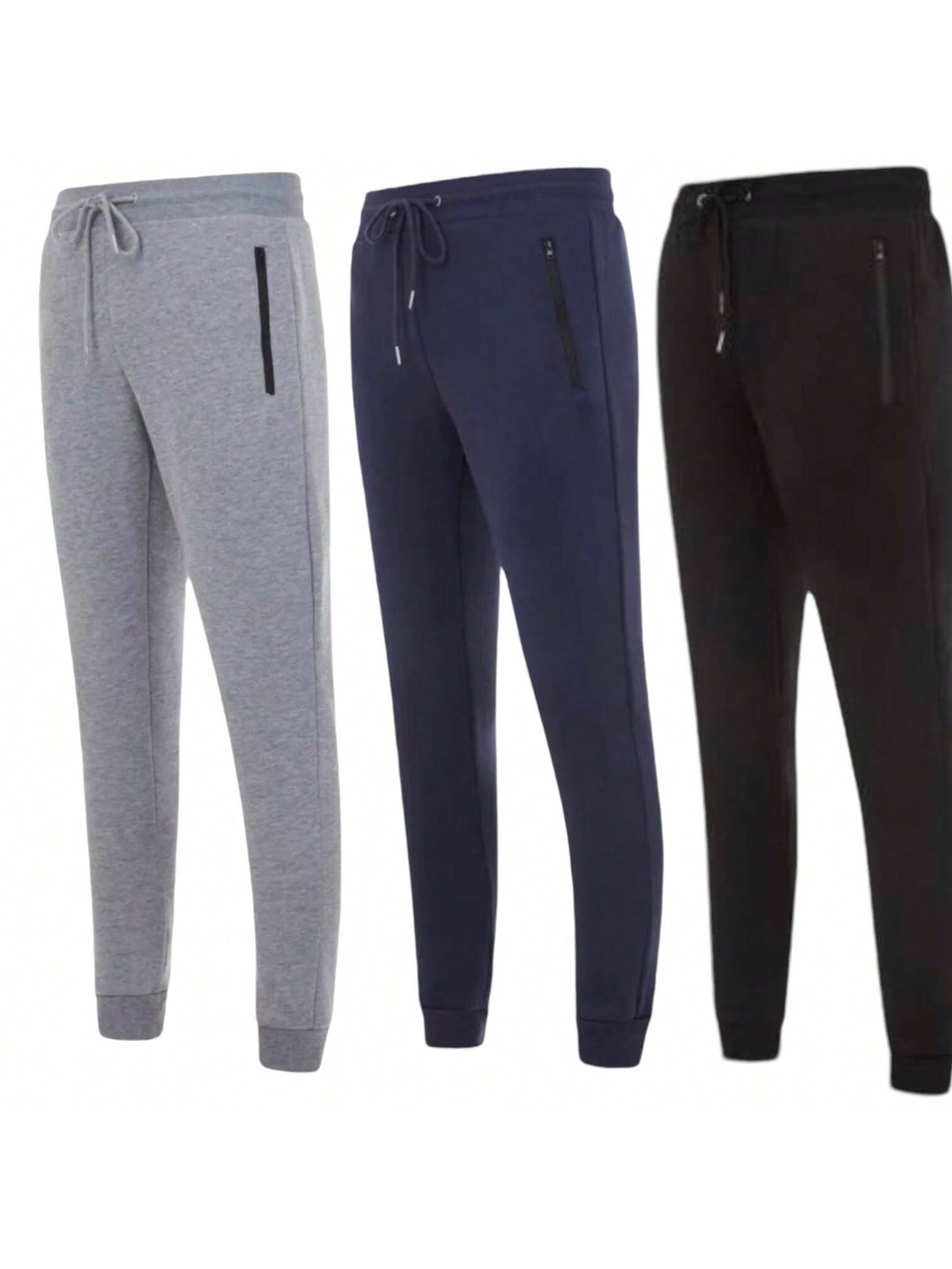 Mens 3 Pack Fleece Joggers Ultra Soft Comfort