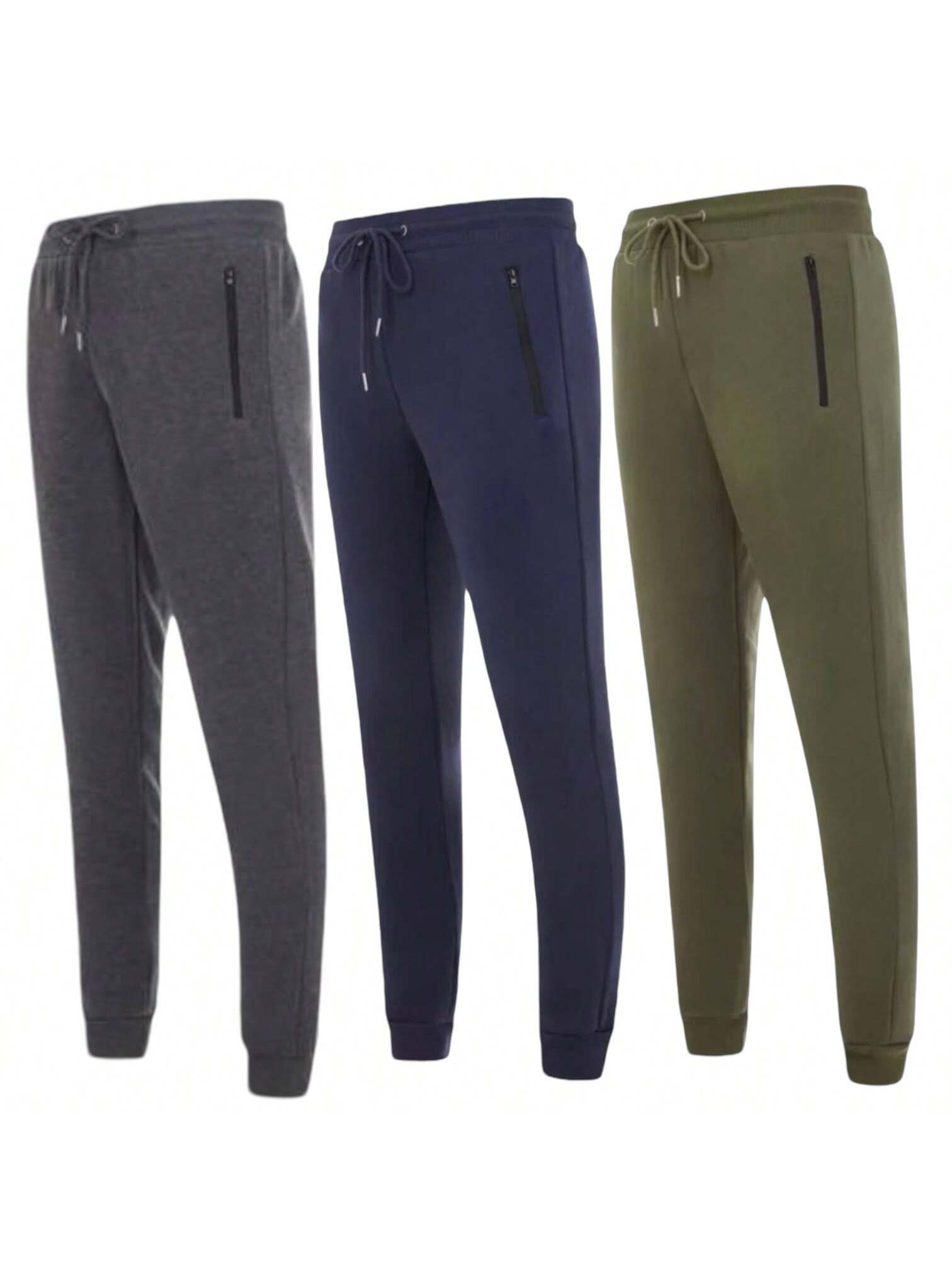 Mens 3 Pack Fleece Joggers Ultra Soft Comfort