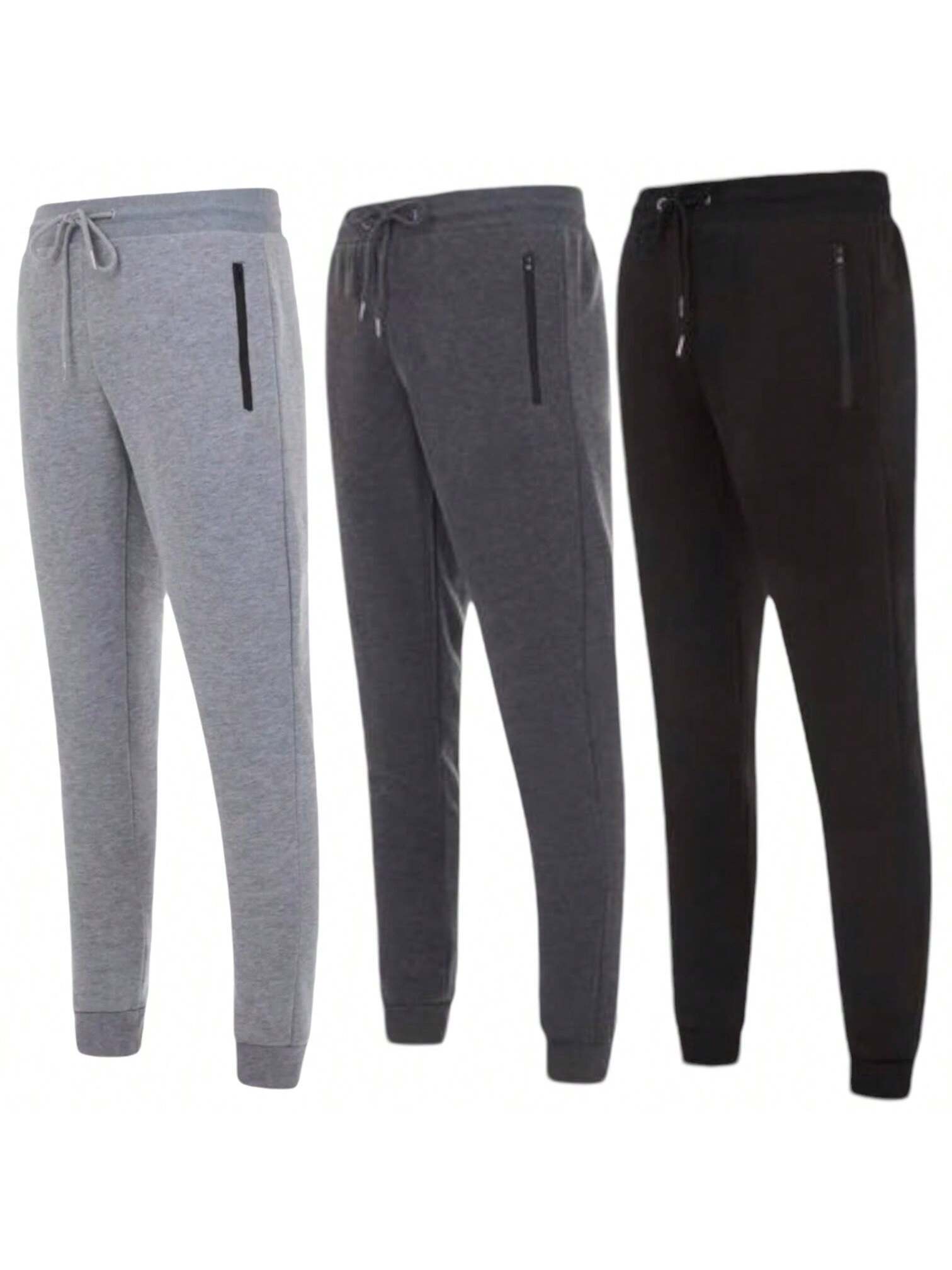 Mens 3 Pack Fleece Joggers Ultra Soft Comfort