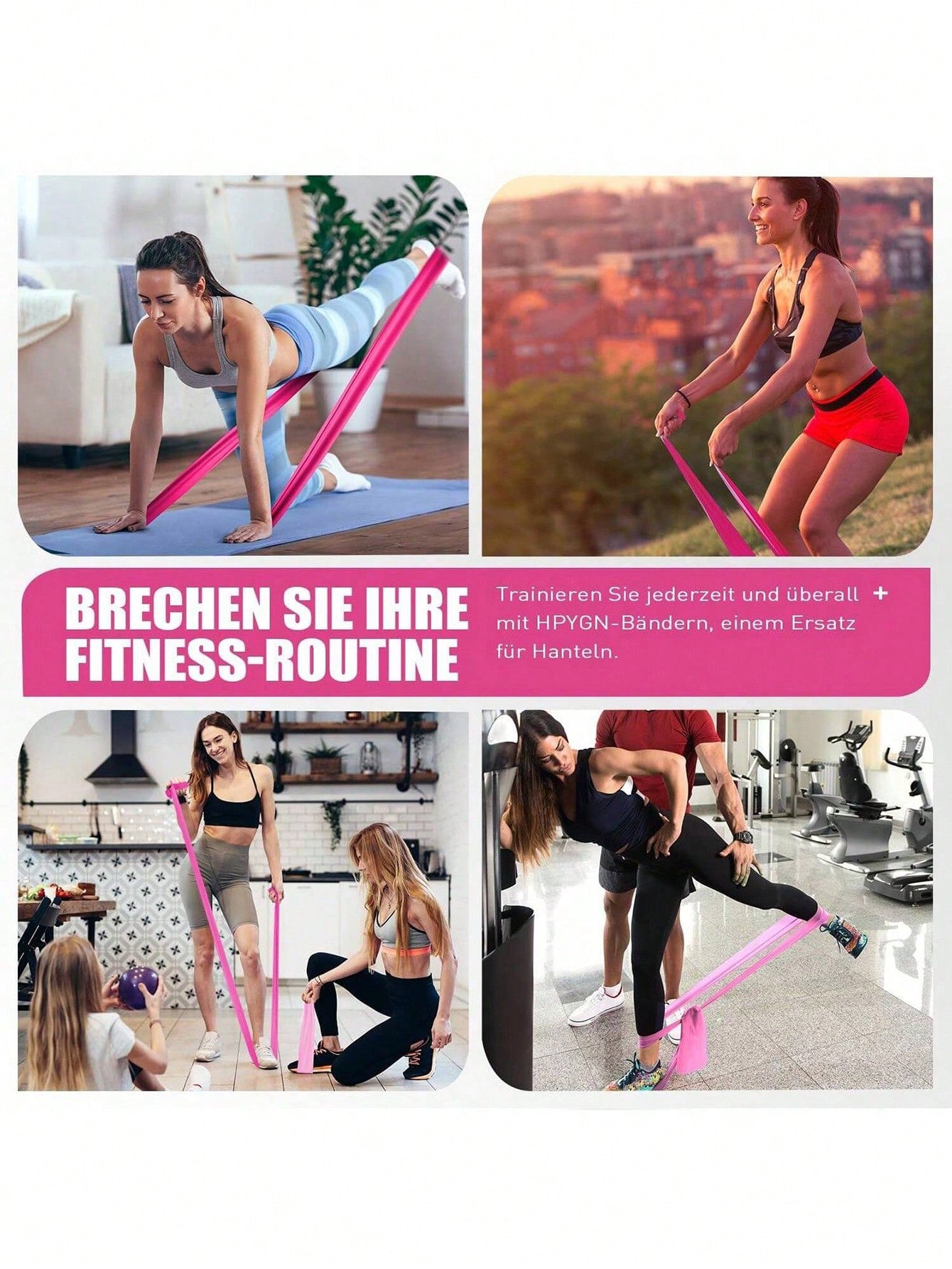 Yoga Pilates Resistance Band, Body Shaping Stretching Exercise Equipment For Home Beginner Women Fitness Or Latin Dancing