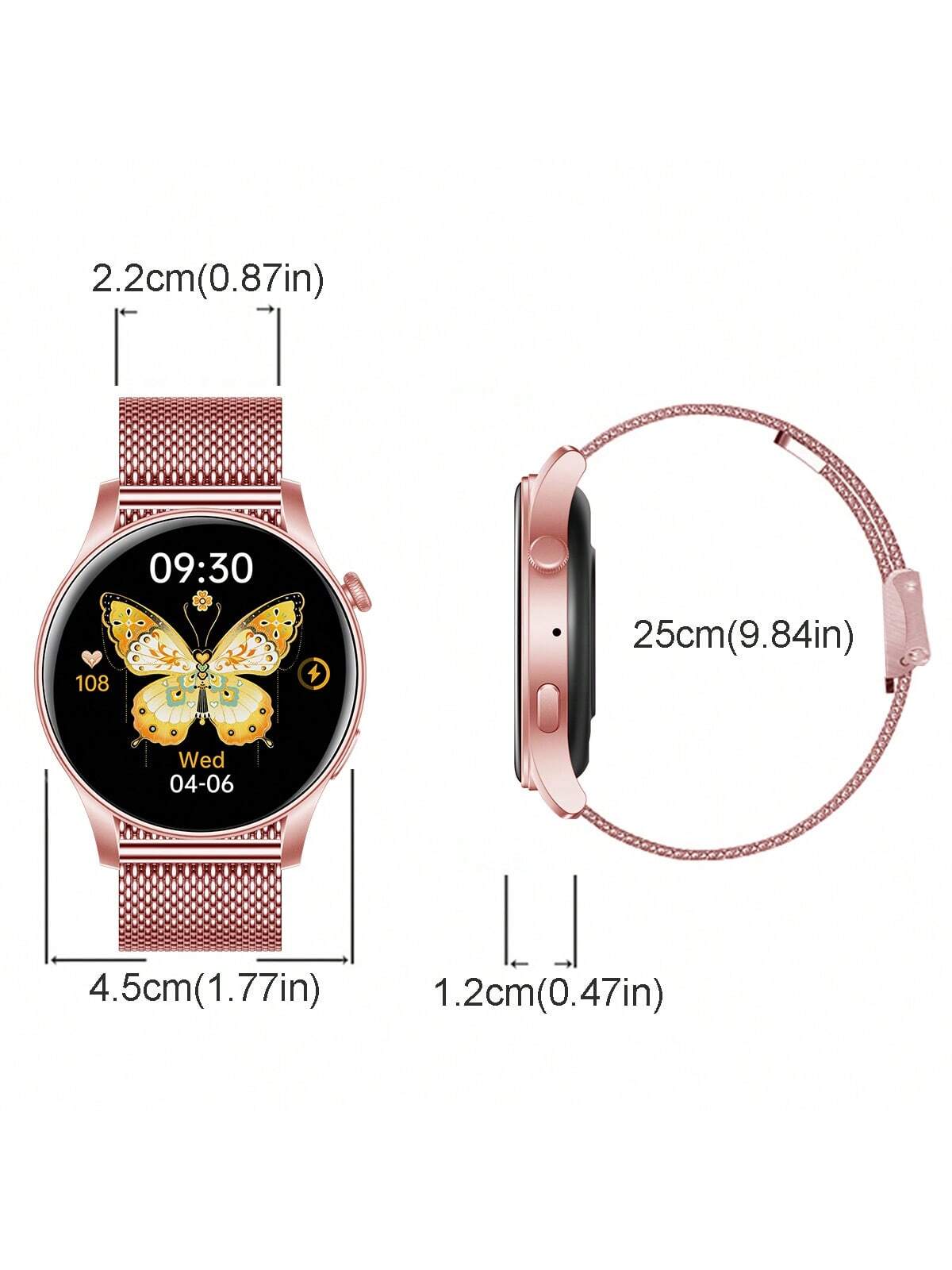 1pc Women's Smartwatch With Calling Function, Heart Rate Monitor, Fitness Tracker, Multiple Sports Modes, Weather, Stopwatch, Music Player, Compatible With IPhone And Android Phones