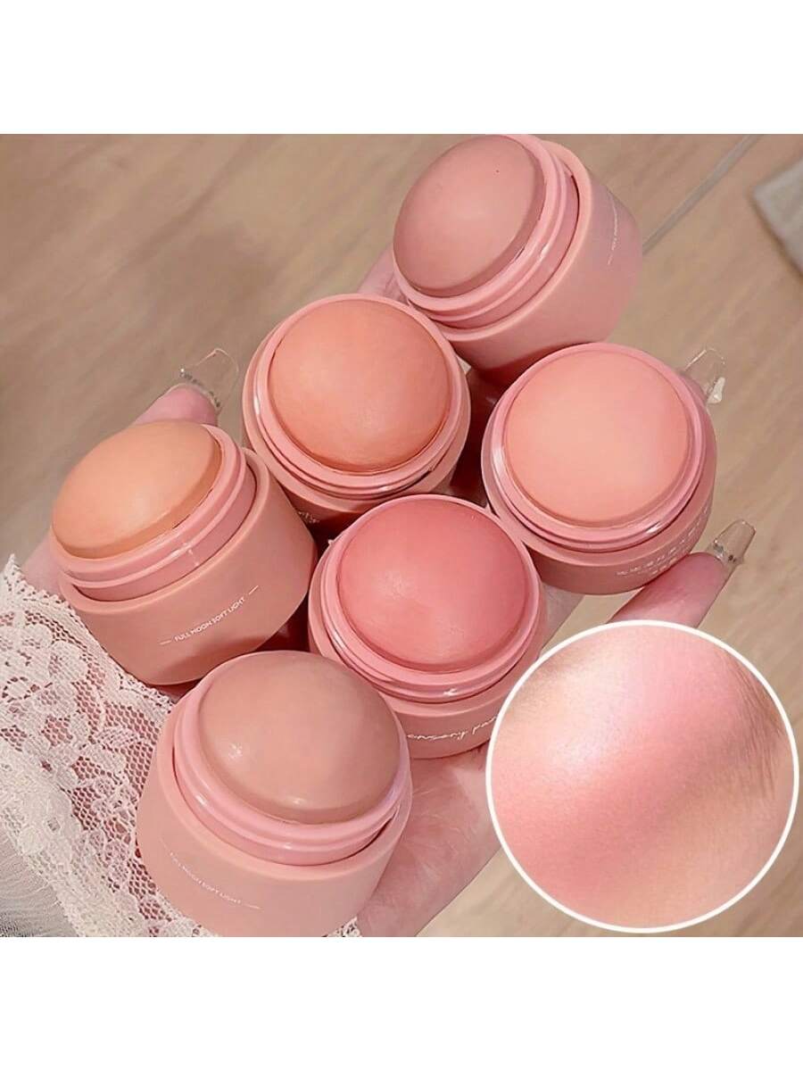 Blush Ball Peach Powder Blush Monochrome Matte Spray Instant Makeup, Suitable For Any Crowd To Enhance Complexion And Make Skin Look Flawless