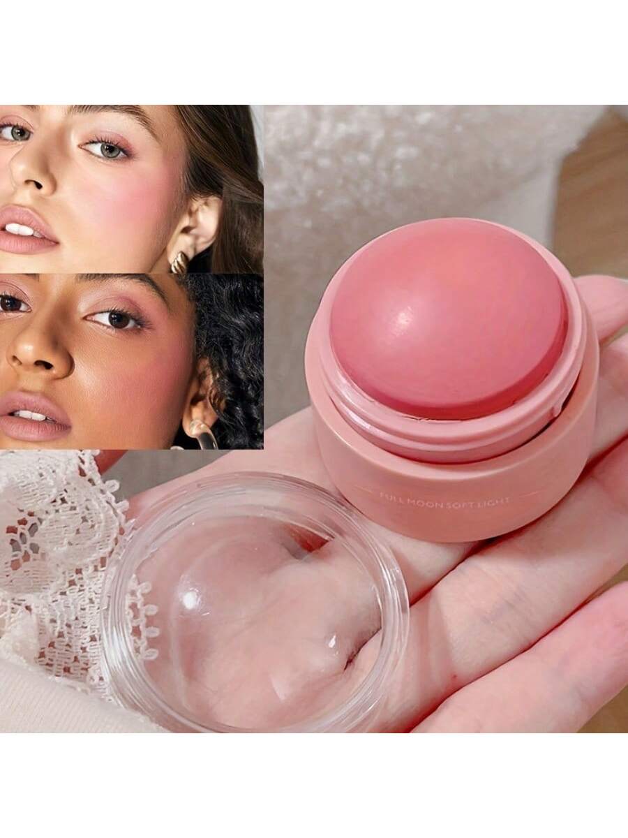 Blush Ball Peach Powder Blush Monochrome Matte Spray Instant Makeup, Suitable For Any Crowd To Enhance Complexion And Make Skin Look Flawless