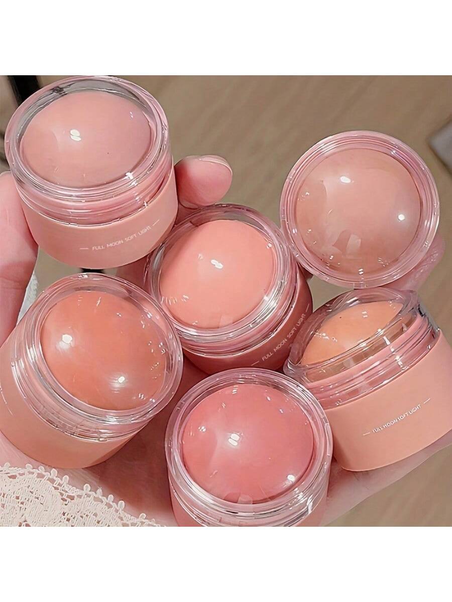 Blush Ball Peach Powder Blush Monochrome Matte Spray Instant Makeup, Suitable For Any Crowd To Enhance Complexion And Make Skin Look Flawless