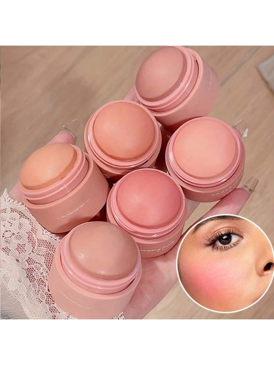 Blush Ball Peach Powder Blush Monochrome Matte Spray Instant Makeup, Suitable For Any Crowd To Enhance Complexion And Make Skin Look Flawless