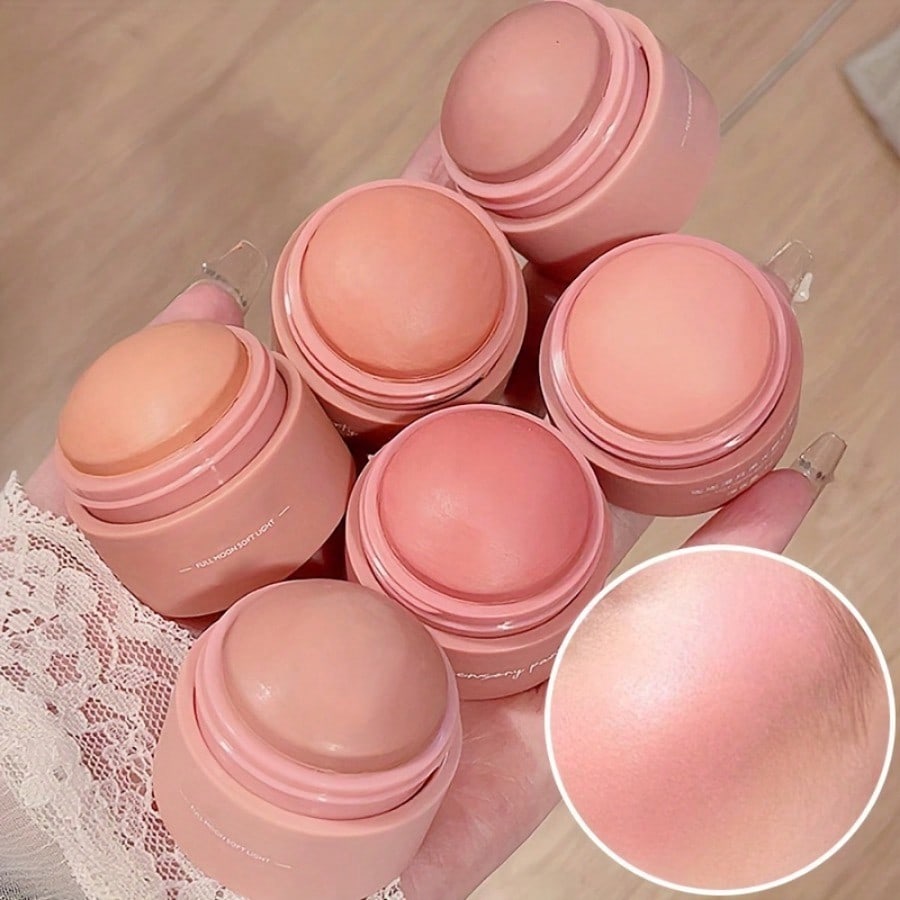 Blush Ball Peach Powder Blush Monochrome Matte Spray Instant Makeup, Suitable For Any Crowd To Enhance Complexion And Make Skin Look Flawless