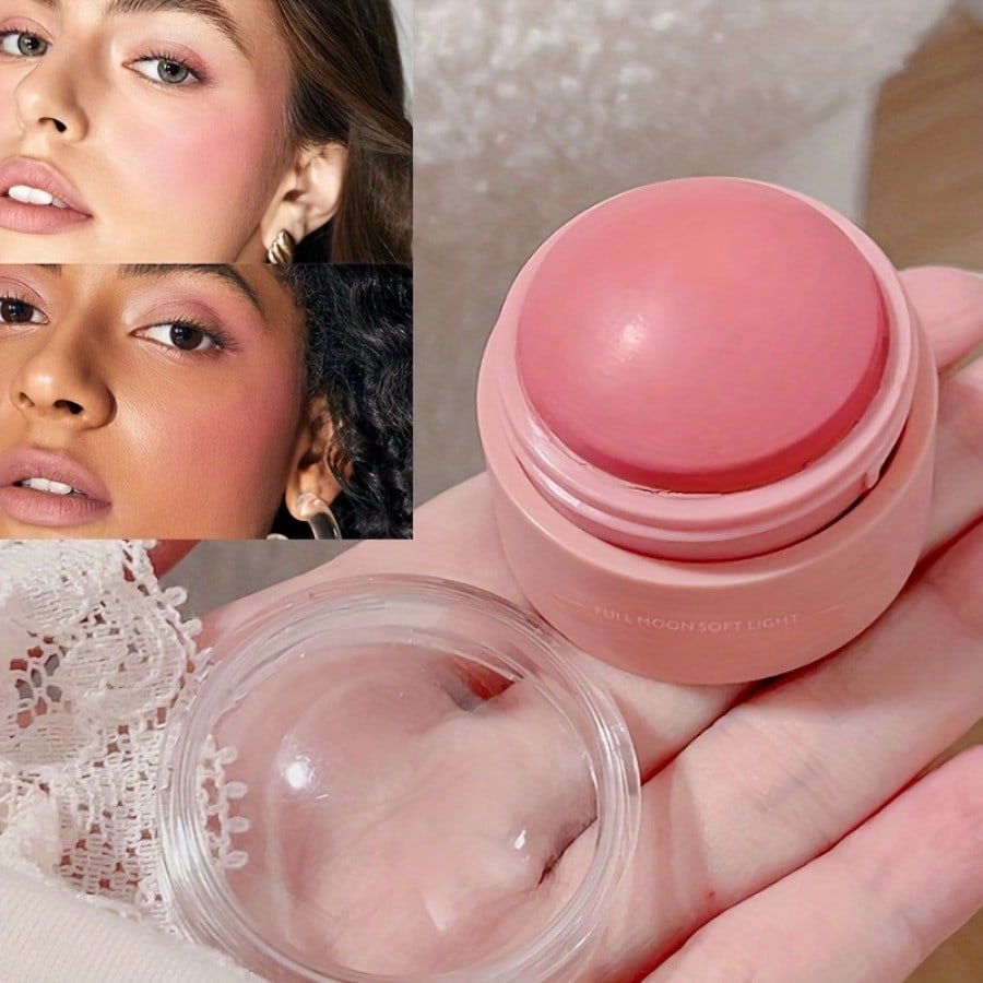 Blush Ball Peach Powder Blush Monochrome Matte Spray Instant Makeup, Suitable For Any Crowd To Enhance Complexion And Make Skin Look Flawless