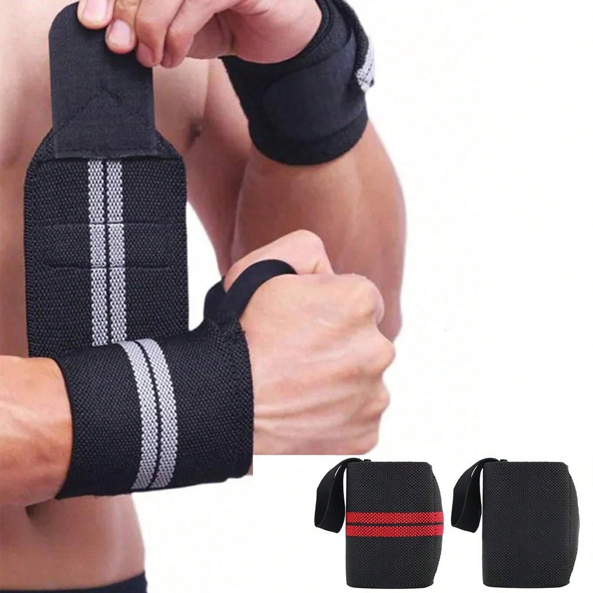 2 pcs Elastic Wrist Wraps, Wrist Support Brace, Wrist Wraps Guard Wrist Band For Gym Weightlifting, Fitness Protection, Barbell Strap