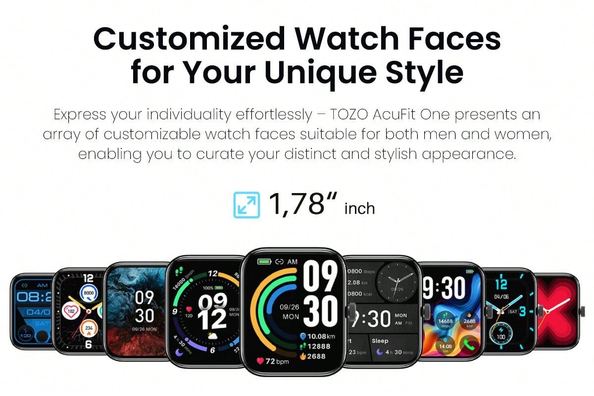 A Smartwatch With A 1.78-Inch Ultra-Clear Screen, With A Fitness Tracker, Sleep Blood Oxygen Detector, To Ensure Your Sleep, Suitable For The Office, Gym, Cycling, Climbing