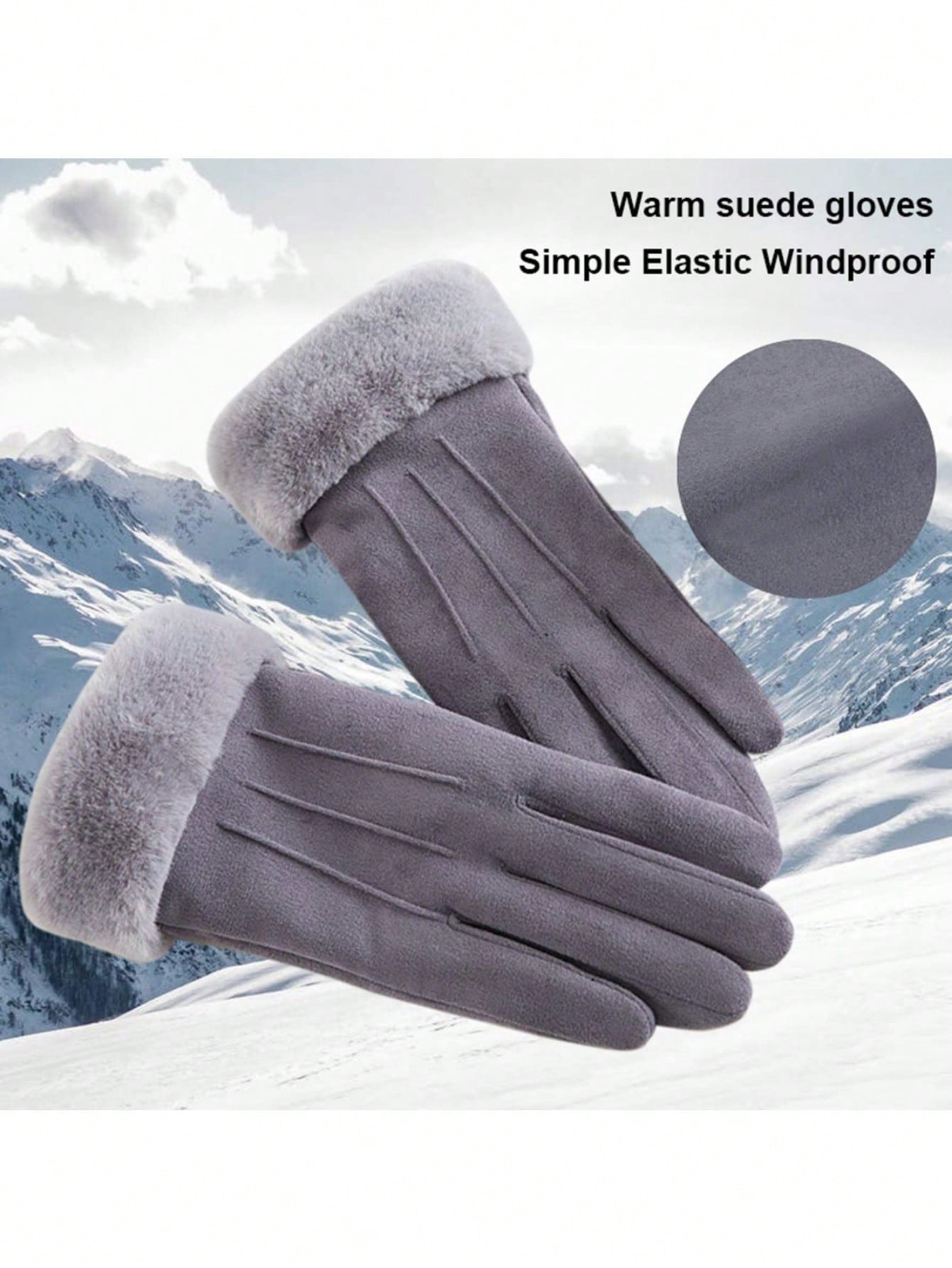 Winter Female Touch Screen Cycling Skiing Driving Gloves Elegant Casual Thick Plush Leather Warm Mittens Apparel Accessorie