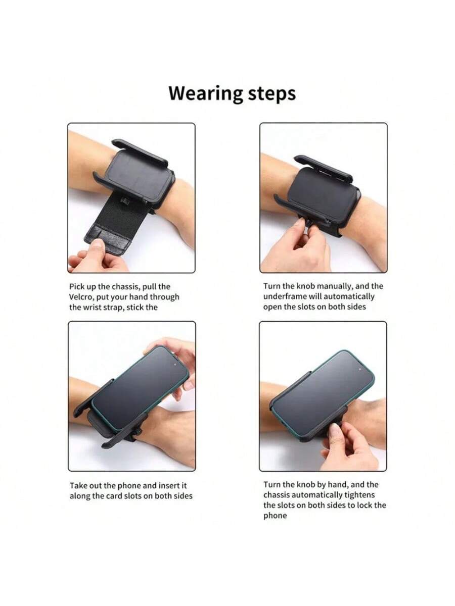 360° Rotatable Arm Wrist Phone Holder, Smart Phone Wristband Stand, Suitable For Sports, Hiking, Cycling, Walking, Running, Unisex Wrist Band