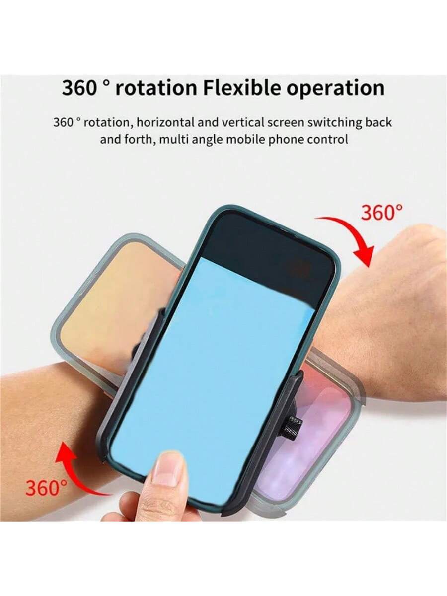 360° Rotatable Arm Wrist Phone Holder, Smart Phone Wristband Stand, Suitable For Sports, Hiking, Cycling, Walking, Running, Unisex Wrist Band