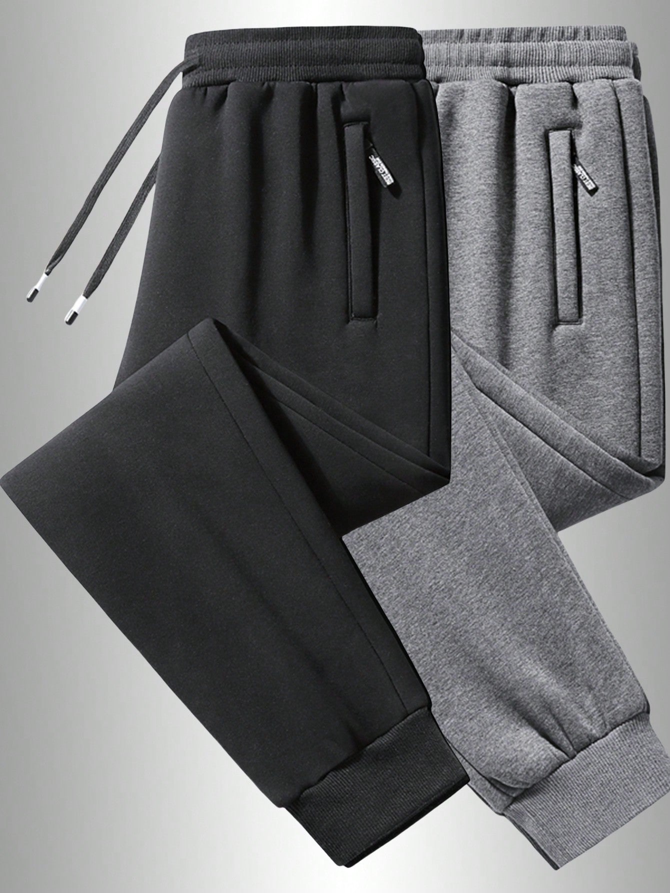 Comfortable Boyfriend Style Men's Loose Fit Sweatpants - Soft Zipper Pockets, Drawstring Waist, Solid Colors For All Seasons, Casual Wear, Relaxation, And Outdoor Activities