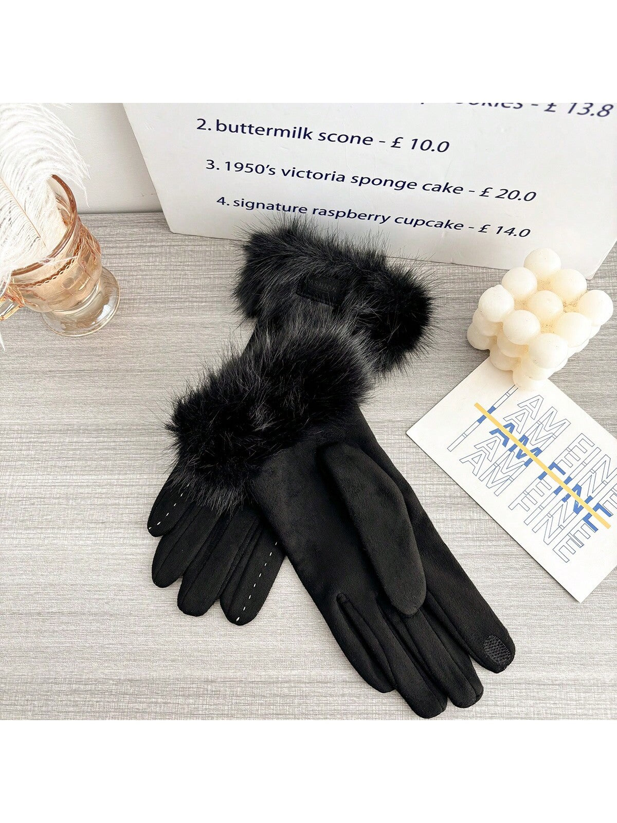 2pcs Women Wool Cuff Gloves, Thermal Lined Warm Gloves For Outdoor Sports, Cycling, Gifts For Friends