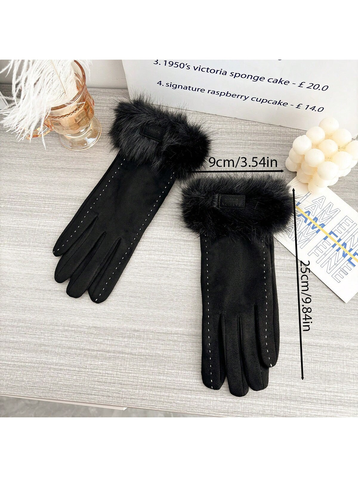 2pcs Women Wool Cuff Gloves, Thermal Lined Warm Gloves For Outdoor Sports, Cycling, Gifts For Friends