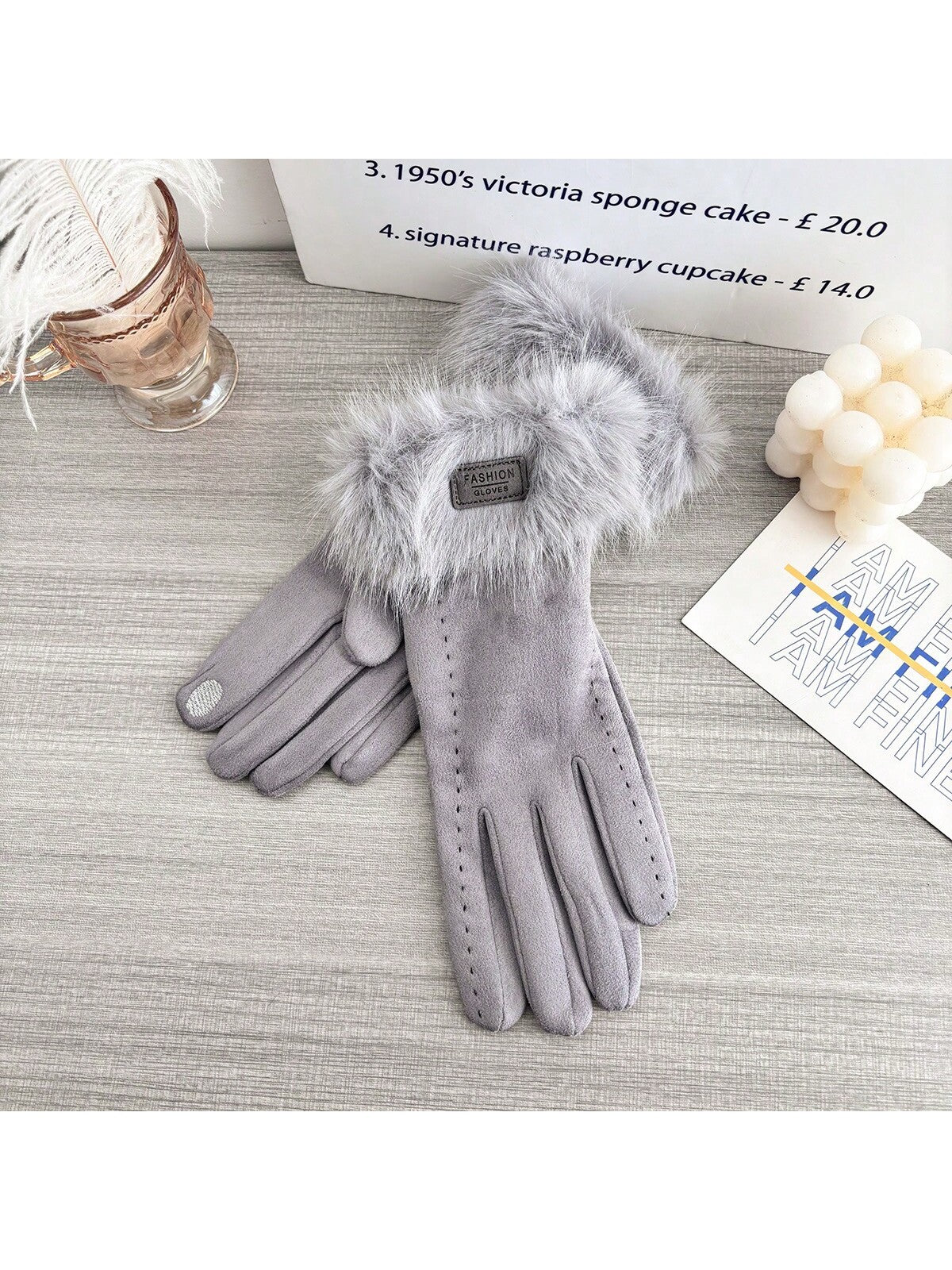 2pcs Women Wool Cuff Gloves, Thermal Lined Warm Gloves For Outdoor Sports, Cycling, Gifts For Friends