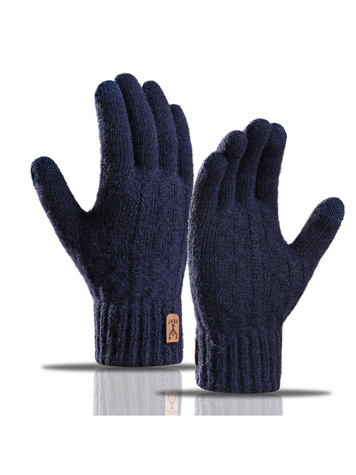 Warm Thermal Lined Knitted Gloves, Windproof, Cold-Proof, Fashion Commuter Gloves For Men, Autumn/Winter