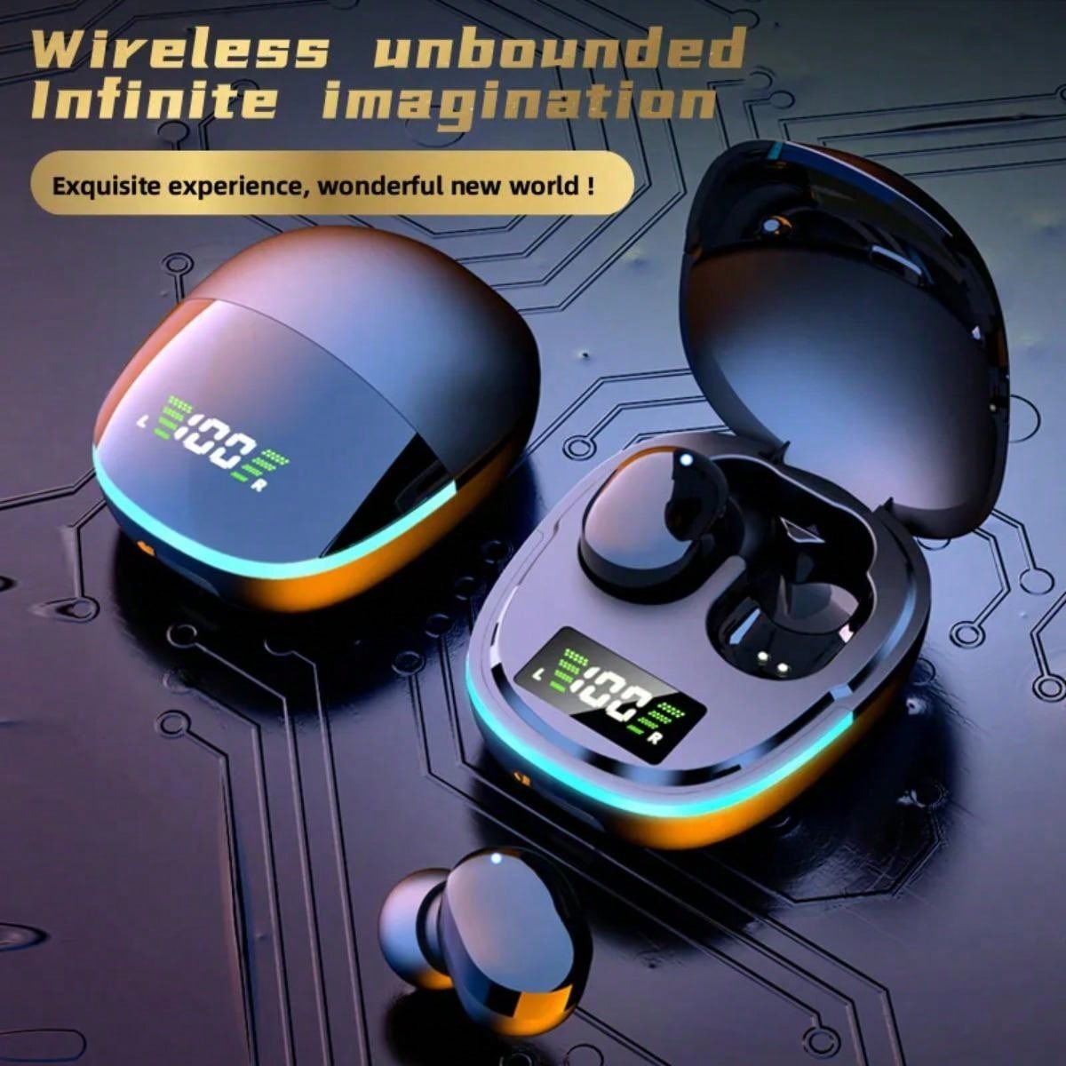 Original G9S Wireless Bluetooth Headset Sports LED Display Earbuds Noise Reduction Fone Bluetooth Earphones Wireless Headphones