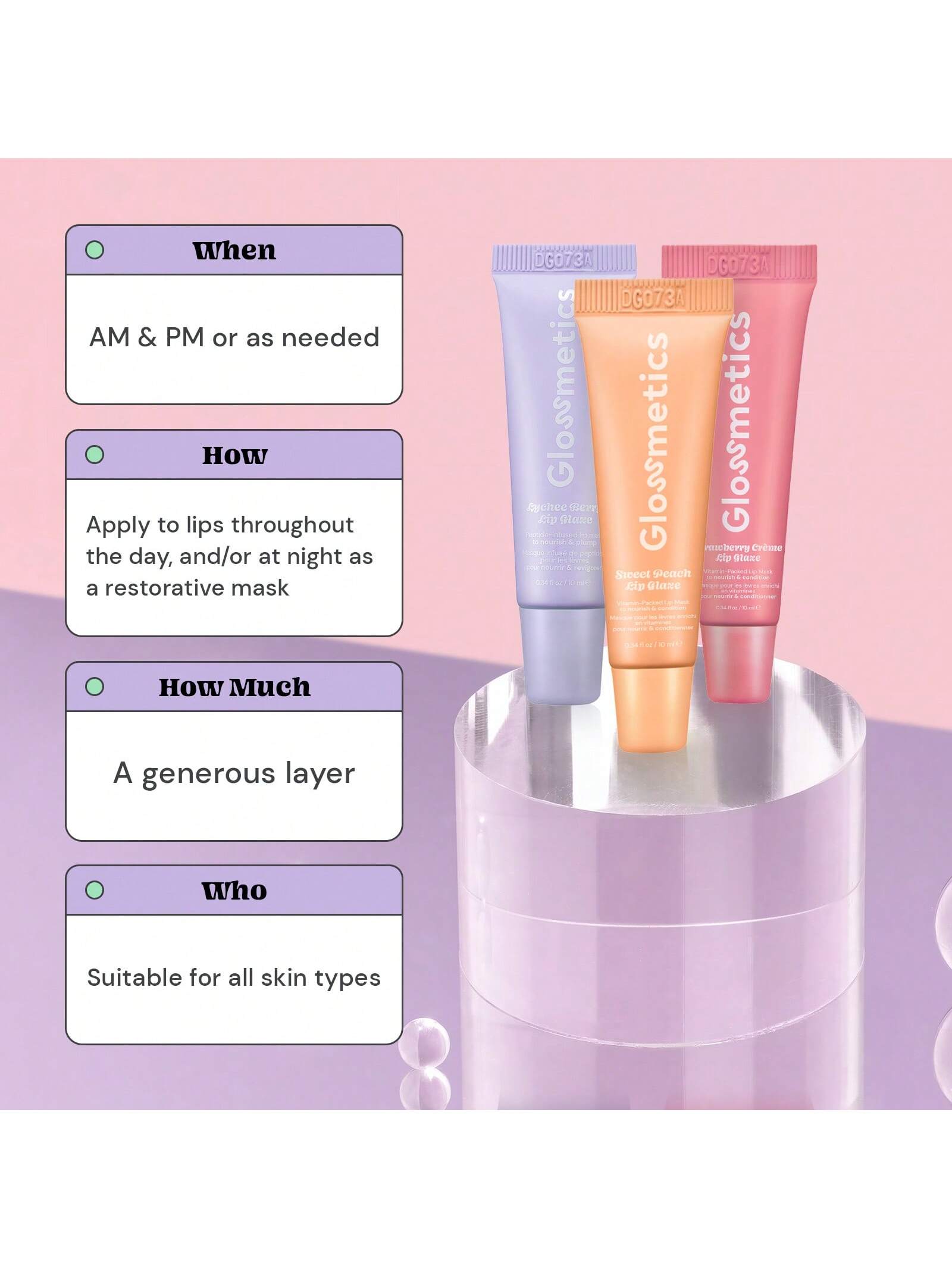 Glossmetics Glossmetics Overnight Lip Mask - Hydrating, Moisturizing Lip Balm For Soft, Smooth Lips