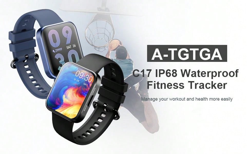 A-TGTGA 2024 New Smartwatches, Fitness Watches, Activity Tracker Smart Watches With IP68 Waterproof, Heart Rate Monitor, Message Notification Sleep Monitor, For Android IOS