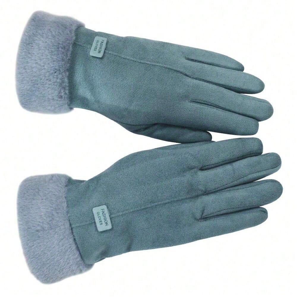 Winter New Women's Warm Fleece Lined Gloves, Windproof Cycling Driving Touchscreen Gloves For Cold Weather Halloween Accessories Winter Gloves