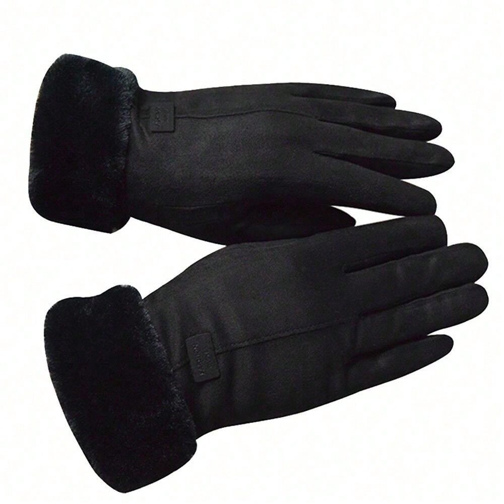 Winter New Women's Warm Fleece Lined Gloves, Windproof Cycling Driving Touchscreen Gloves For Cold Weather Halloween Accessories Winter Gloves