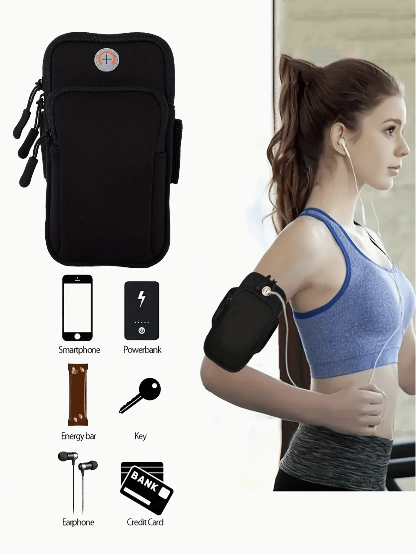 Mobile Phone Bag,Waterproof Running Arm Bag For Men And Women - Securely Holds Mobile Phone And Other Essentials During Outdoor Sports And Fitness Activities