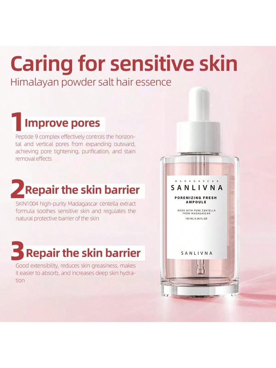 Madagascar Centella Asiatica Ampoule Facial Serum , Soothes Acne Prone And Sensitive Skin Moisturizing Skin Firming Glass Skin Care(3.38 Fl.Oz, 100ml)