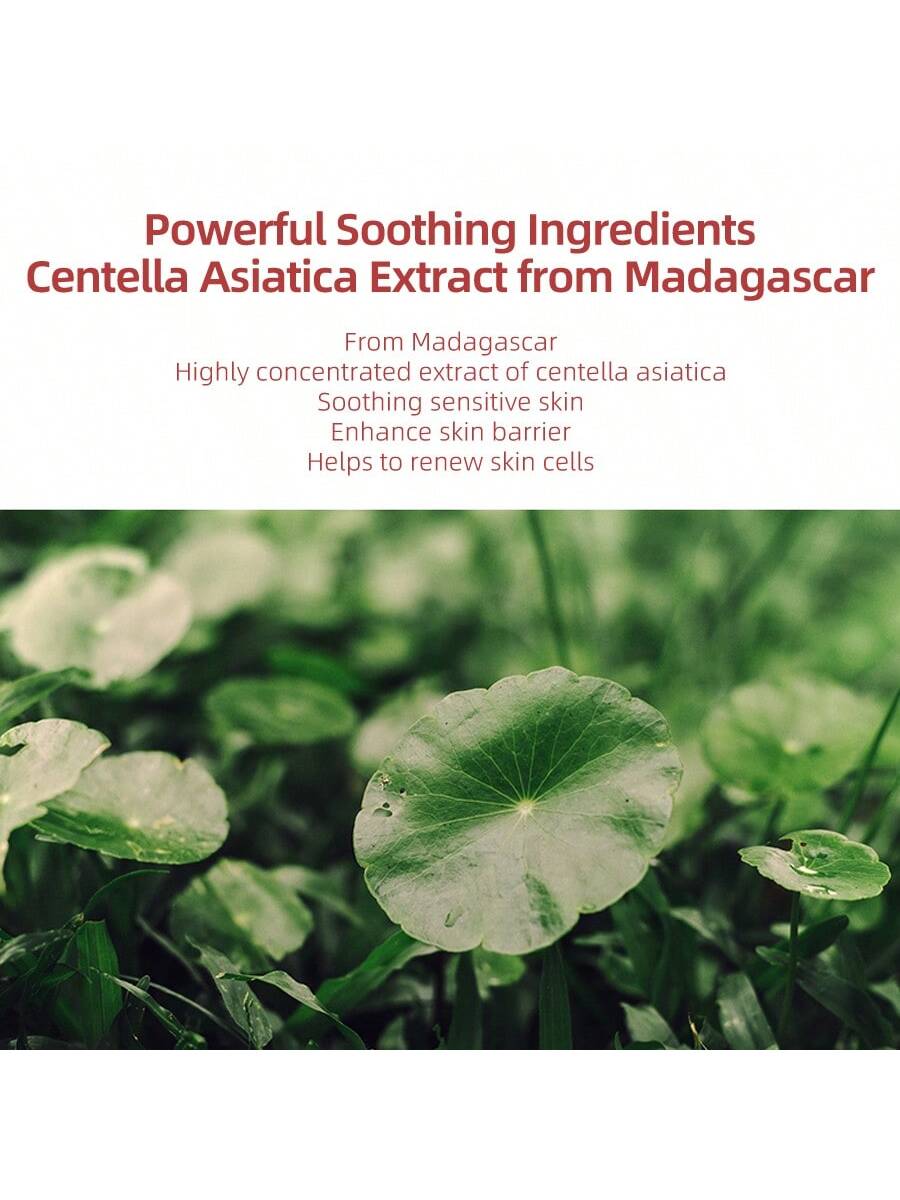 Madagascar Centella Asiatica Ampoule Facial Serum , Soothes Acne Prone And Sensitive Skin Moisturizing Skin Firming Glass Skin Care(3.38 Fl.Oz, 100ml)