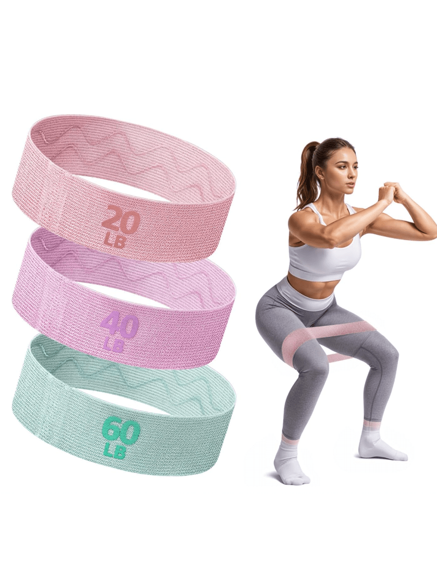 1pc Fabric Resistance Band, Exercise Resistance Band, Butt And Thigh Yoga Pilates Rehab Booty Band, Fitness Elastic Band