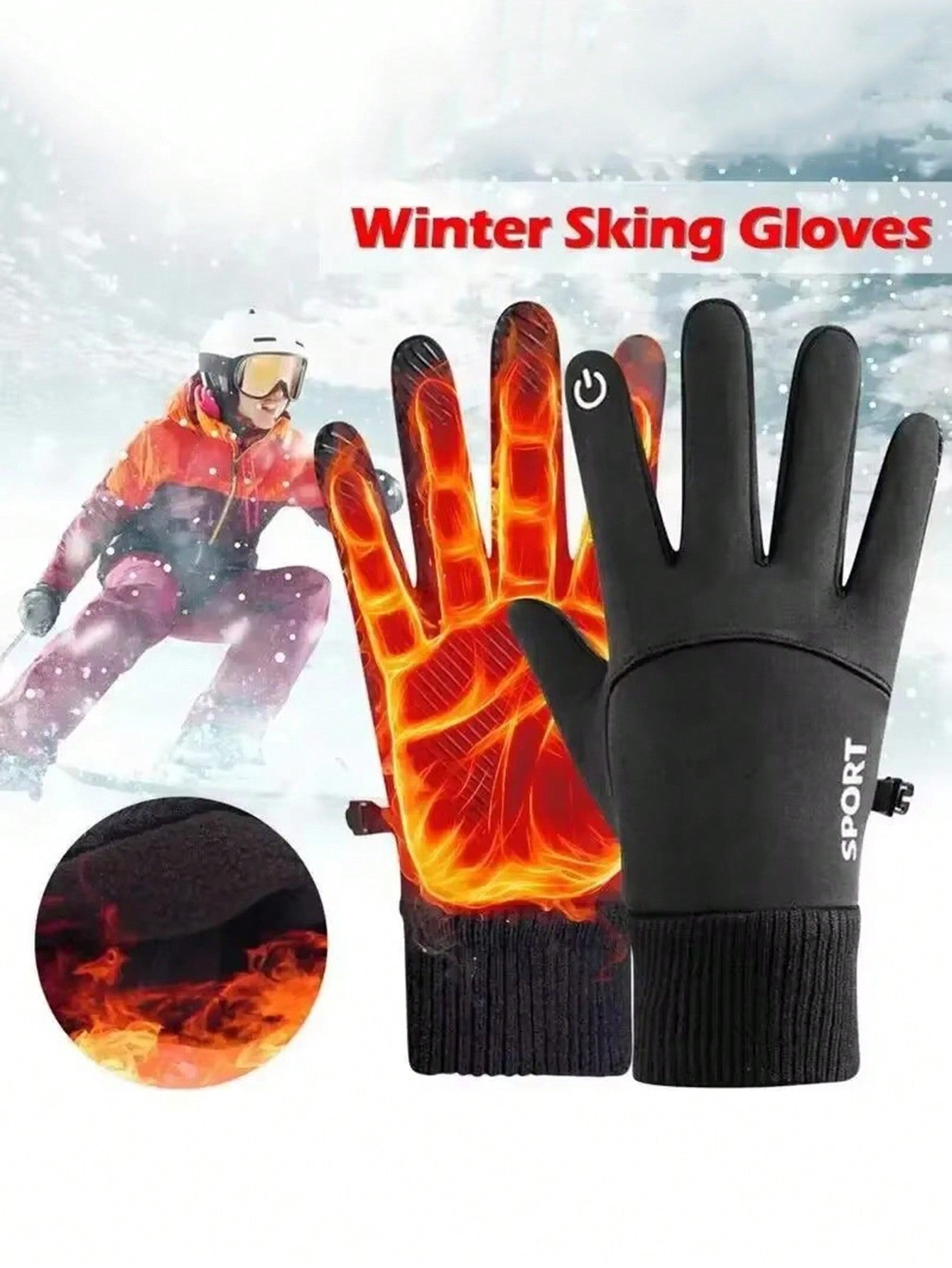 1 Pair Women Winter Driving Gloves, Warm Anti-Slip Fashionable Gloves Suitable For Skiing, Cycling, Driving