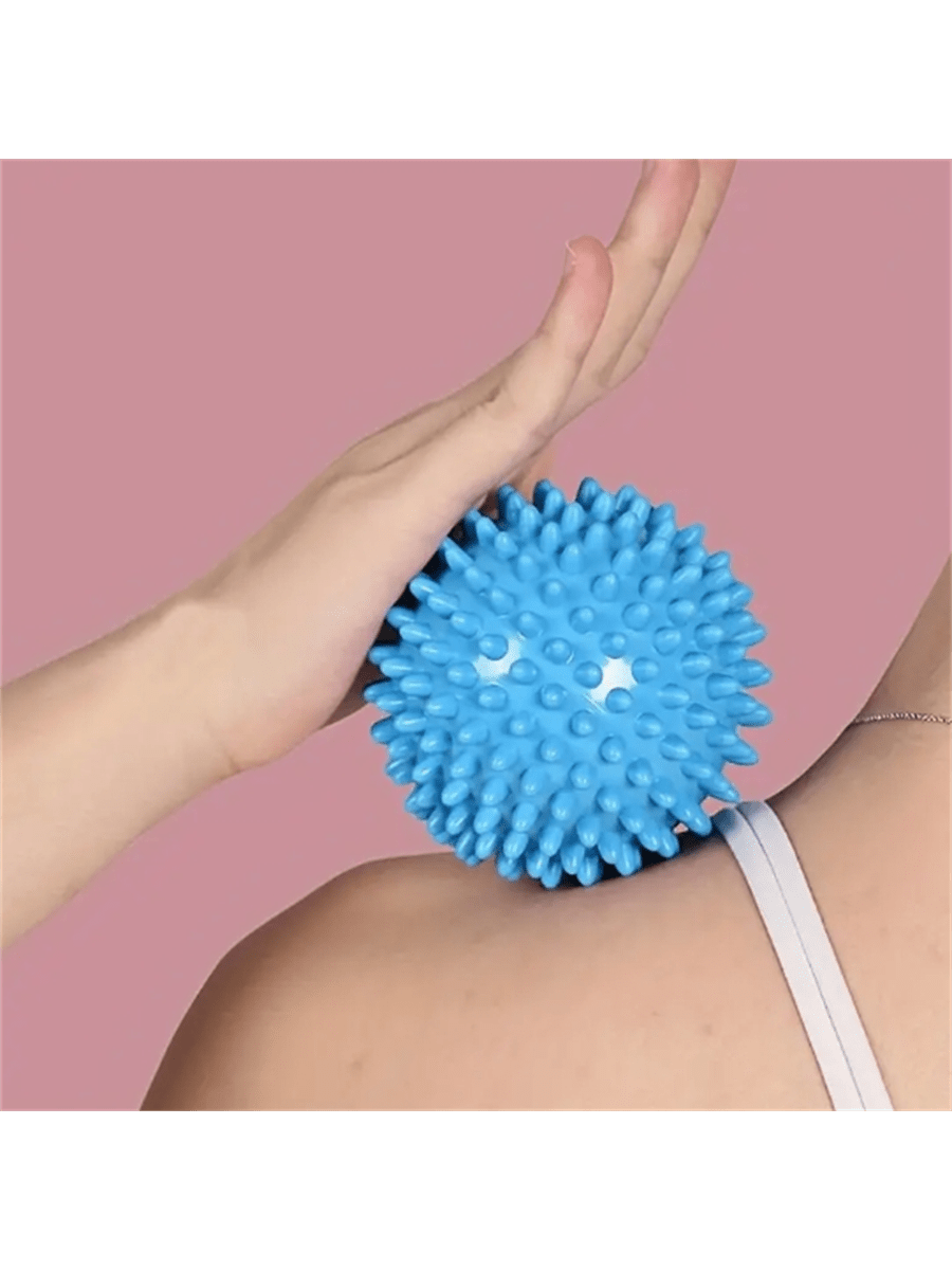 1pc Christmas Yoga Massage Ball Muscle Roller Ball For Back, Shoulder And Foot Relaxation, Spiky Ball