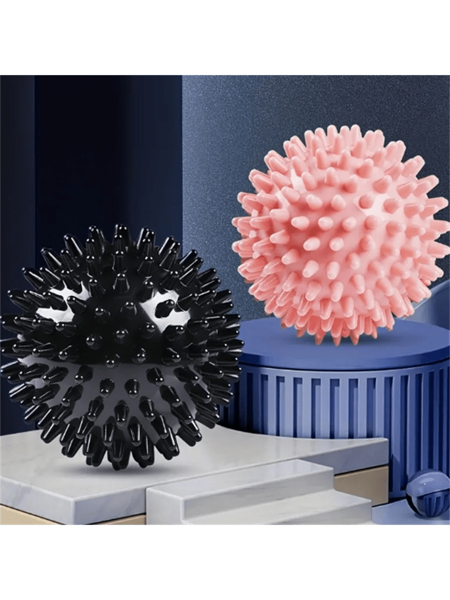 1pc Christmas Yoga Massage Ball Muscle Roller Ball For Back, Shoulder And Foot Relaxation, Spiky Ball