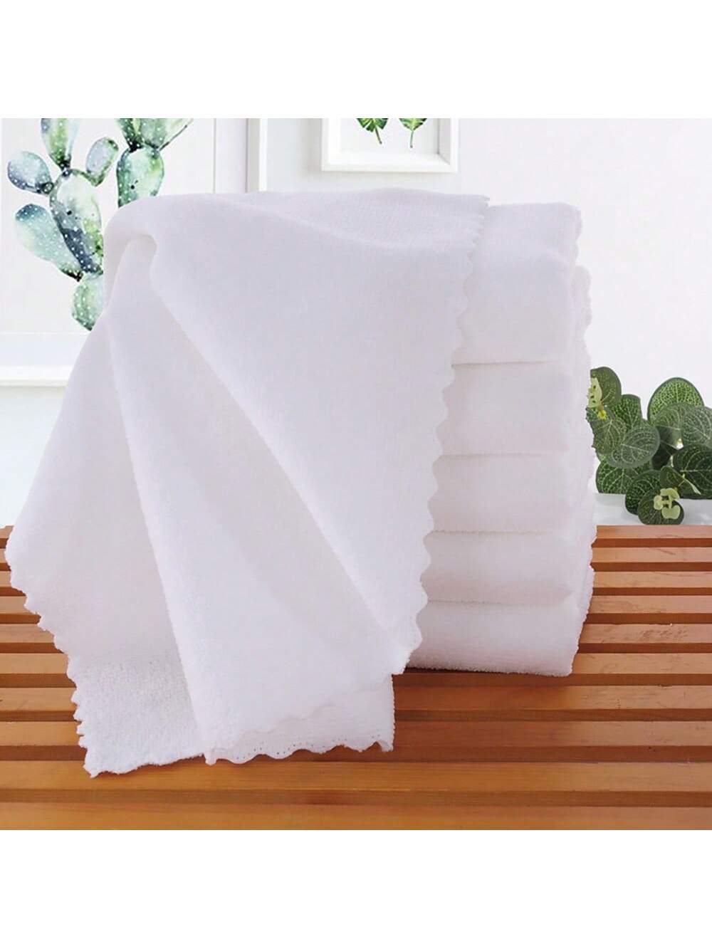 1 Pack Simple White Face Towel, Face Towel, Hotel Towel, Soft Absorbent Towel, Bathroom Supplies, Suitable For Business Hotel Use, Home Use