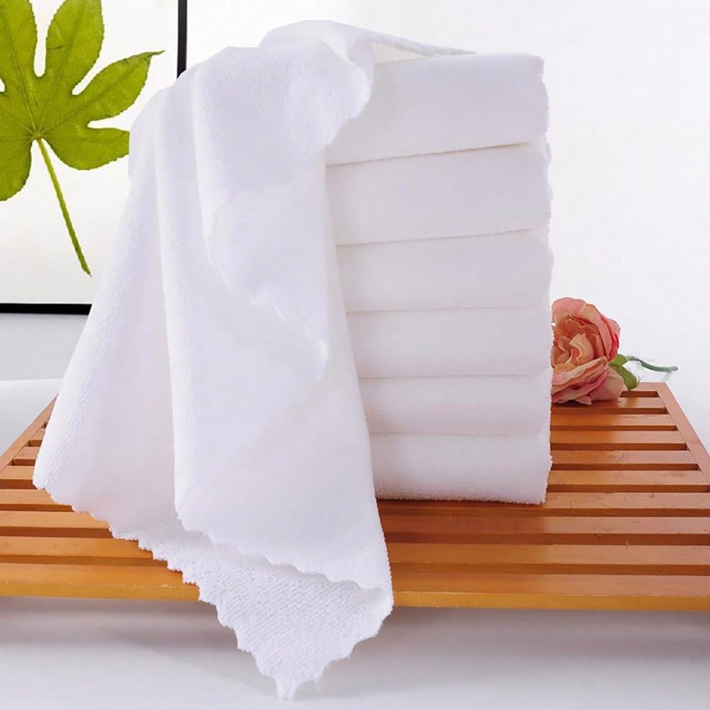 1 Pack Simple White Face Towel, Face Towel, Hotel Towel, Soft Absorbent Towel, Bathroom Supplies, Suitable For Business Hotel Use, Home Use