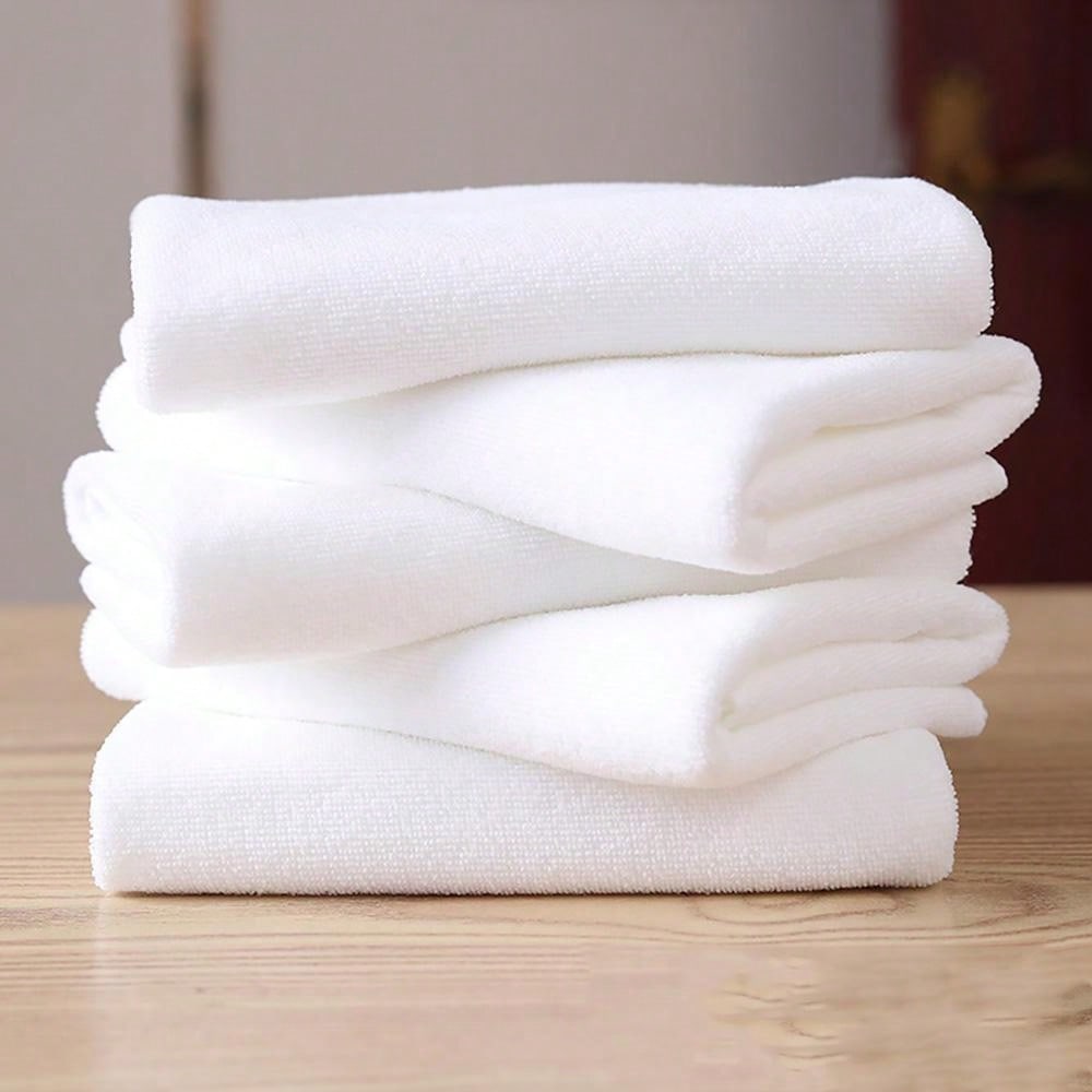 1 Pack Simple White Face Towel, Face Towel, Hotel Towel, Soft Absorbent Towel, Bathroom Supplies, Suitable For Business Hotel Use, Home Use