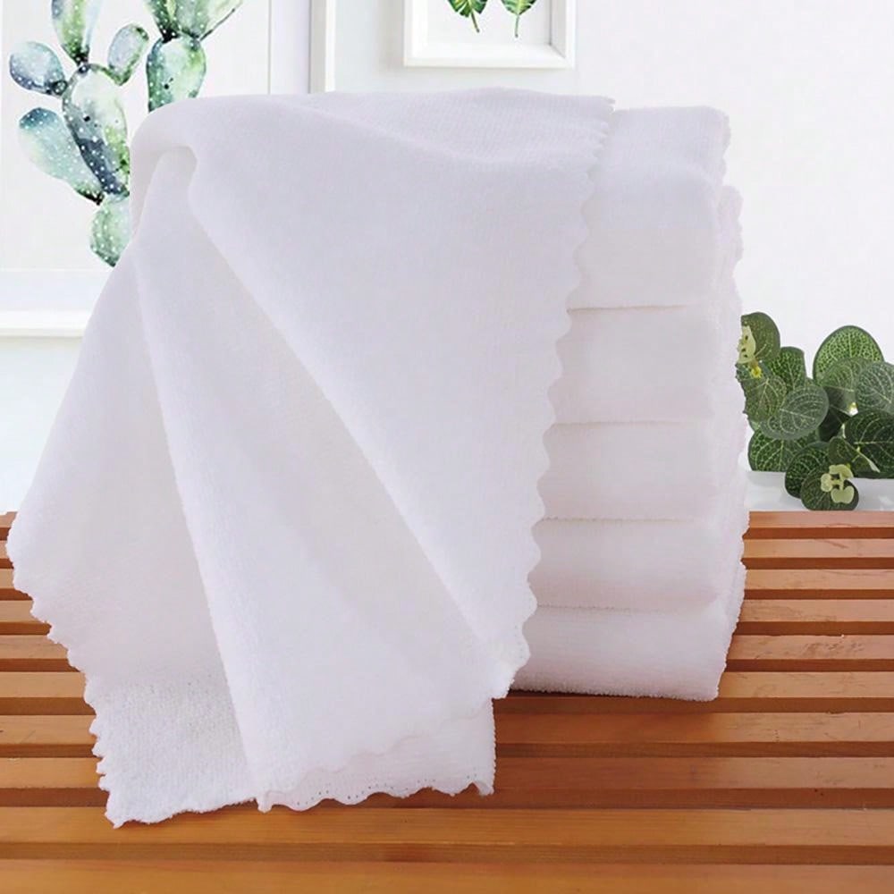 1 Pack Simple White Face Towel, Face Towel, Hotel Towel, Soft Absorbent Towel, Bathroom Supplies, Suitable For Business Hotel Use, Home Use