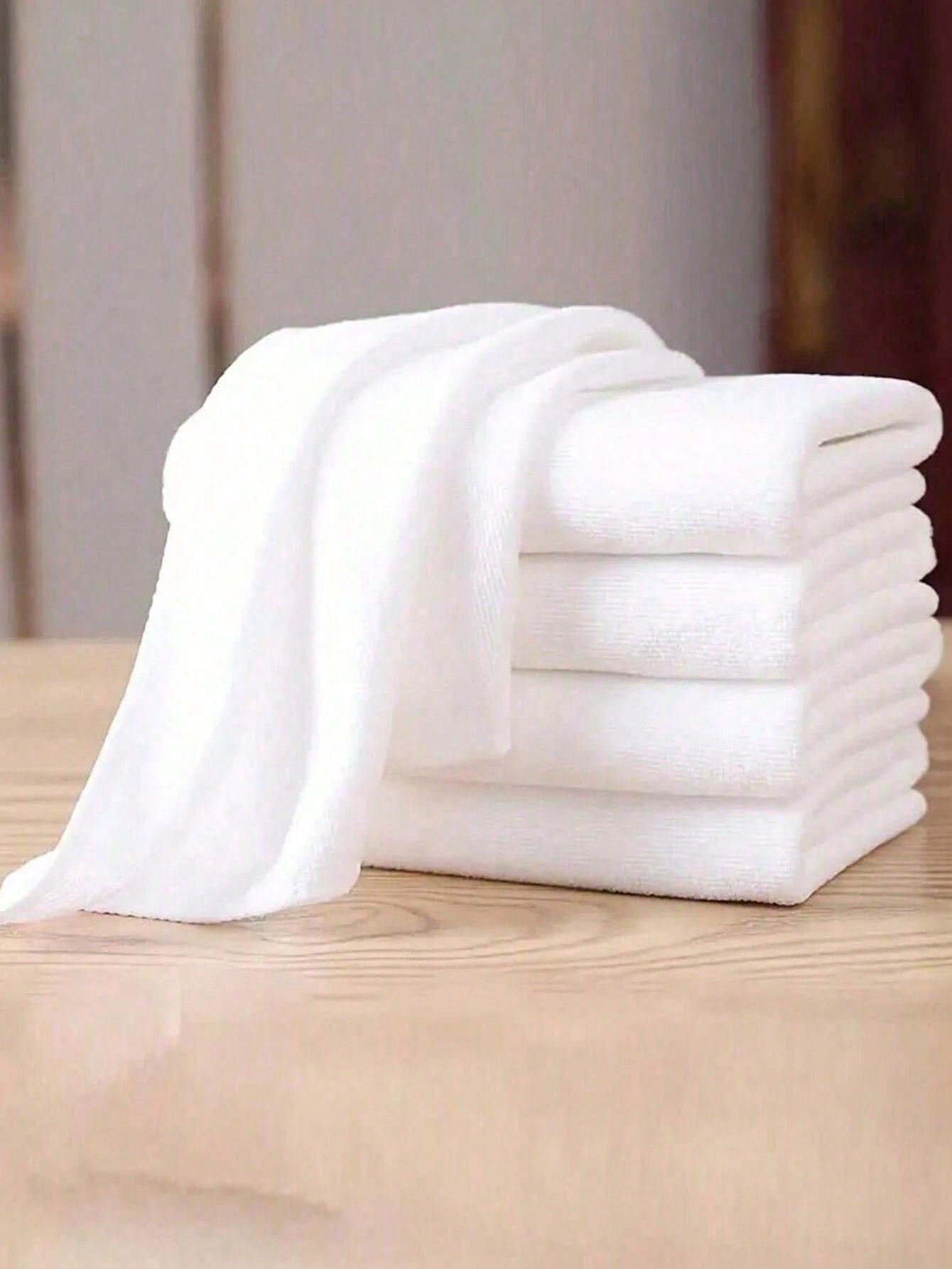 1 Pack Simple White Face Towel, Face Towel, Hotel Towel, Soft Absorbent Towel, Bathroom Supplies, Suitable For Business Hotel Use, Home Use