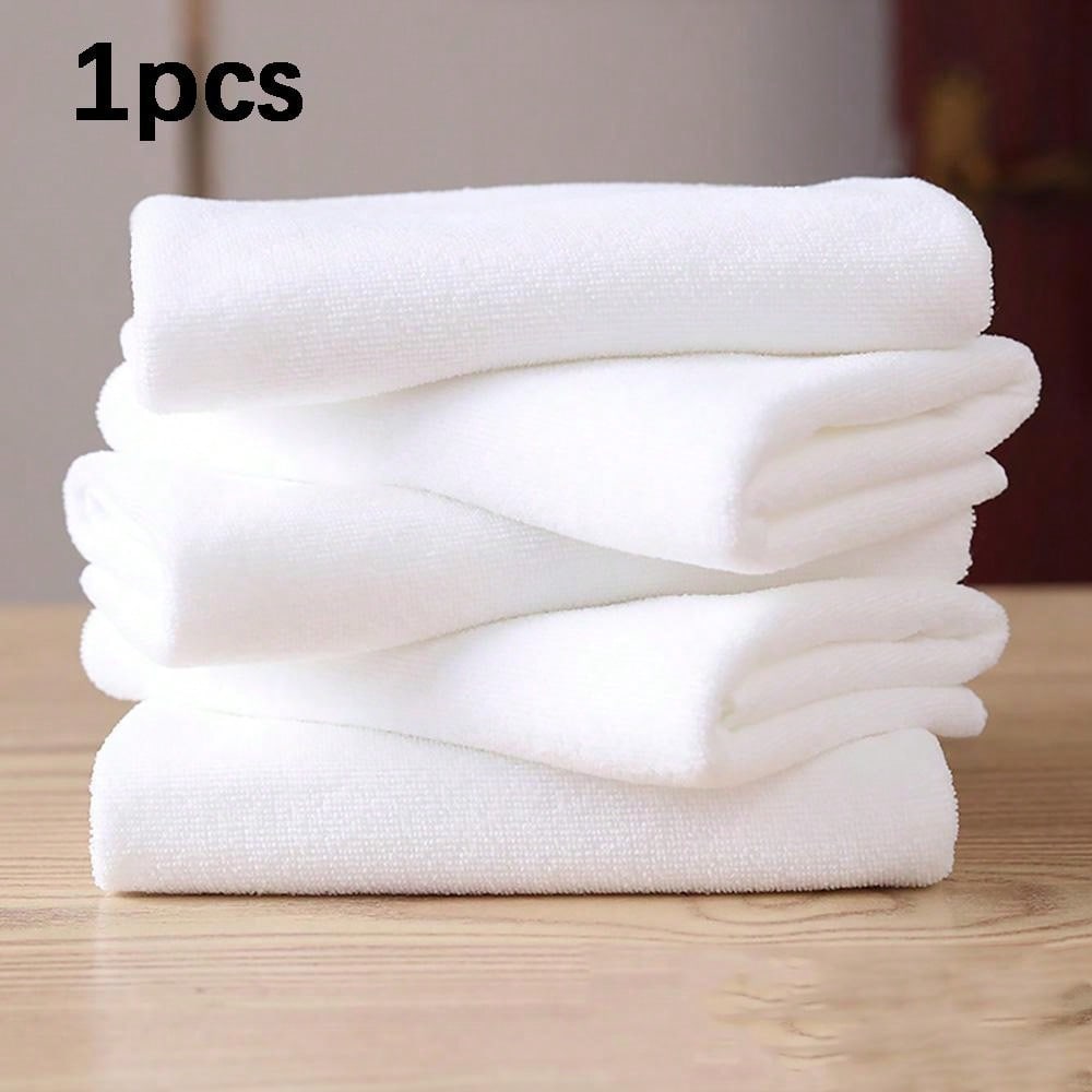 1 Pack Simple White Face Towel, Face Towel, Hotel Towel, Soft Absorbent Towel, Bathroom Supplies, Suitable For Business Hotel Use, Home Use