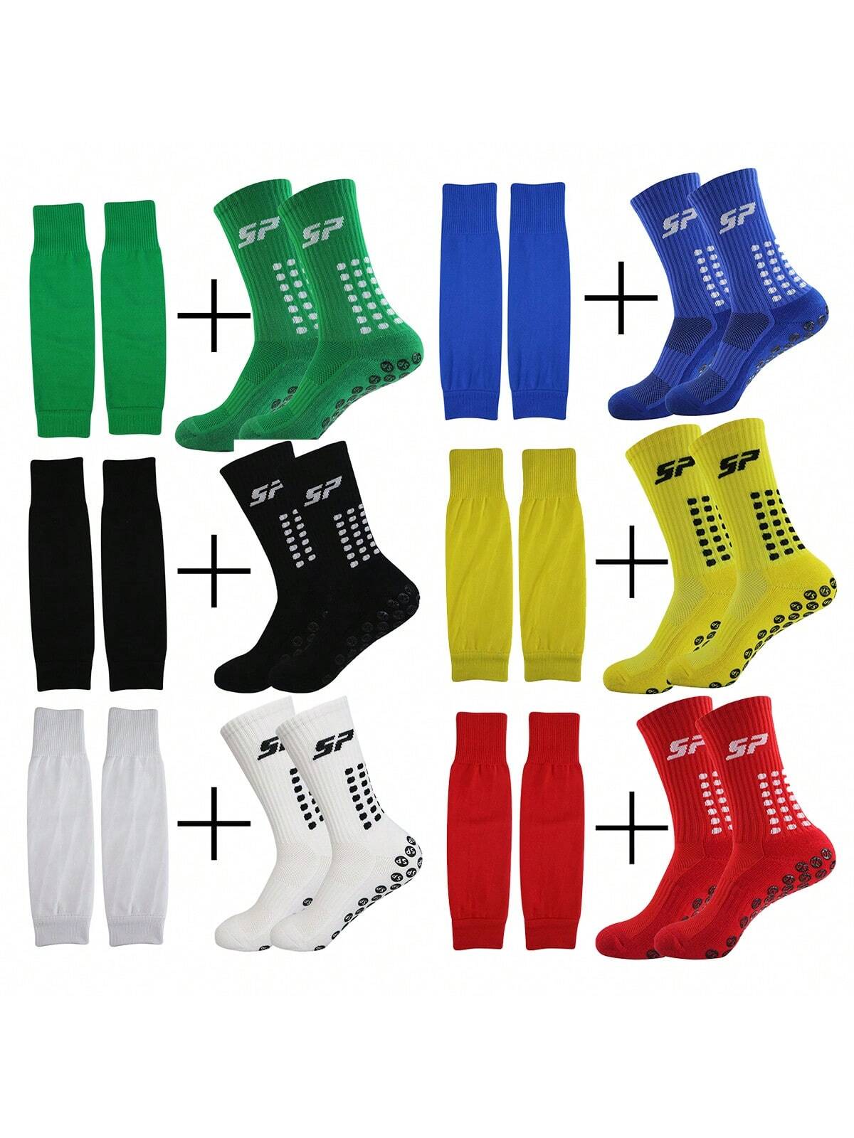 1set Football Socks, Adhesive Ankle Bands, Basketball Socks, Soccer Shin Guards