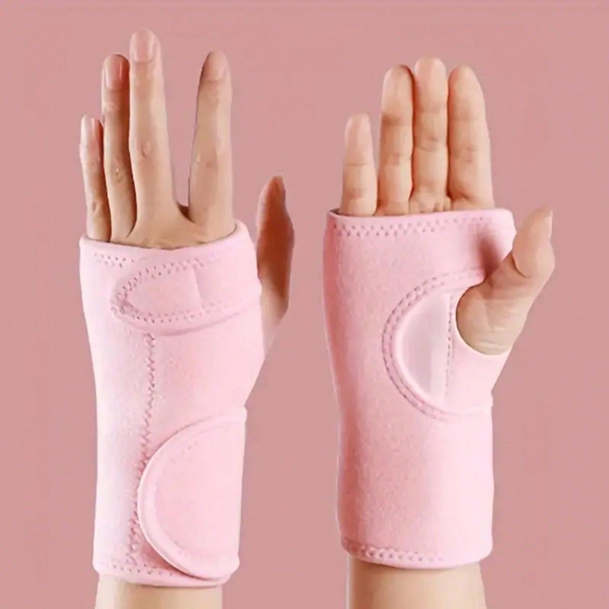 1 Pair Adjustable Breathable 11.8 Inch Wrist Support Braces With Splint For Carpal Tunnel Wrist Stabilization