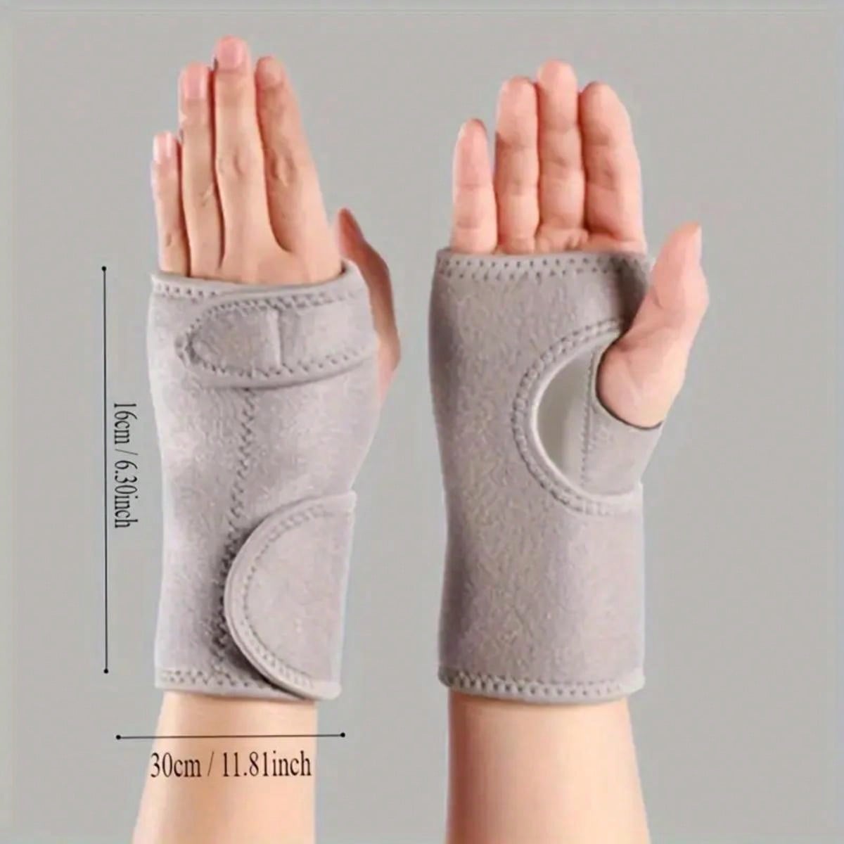 1 Pair Adjustable Breathable 11.8 Inch Wrist Support Braces With Splint For Carpal Tunnel Wrist Stabilization