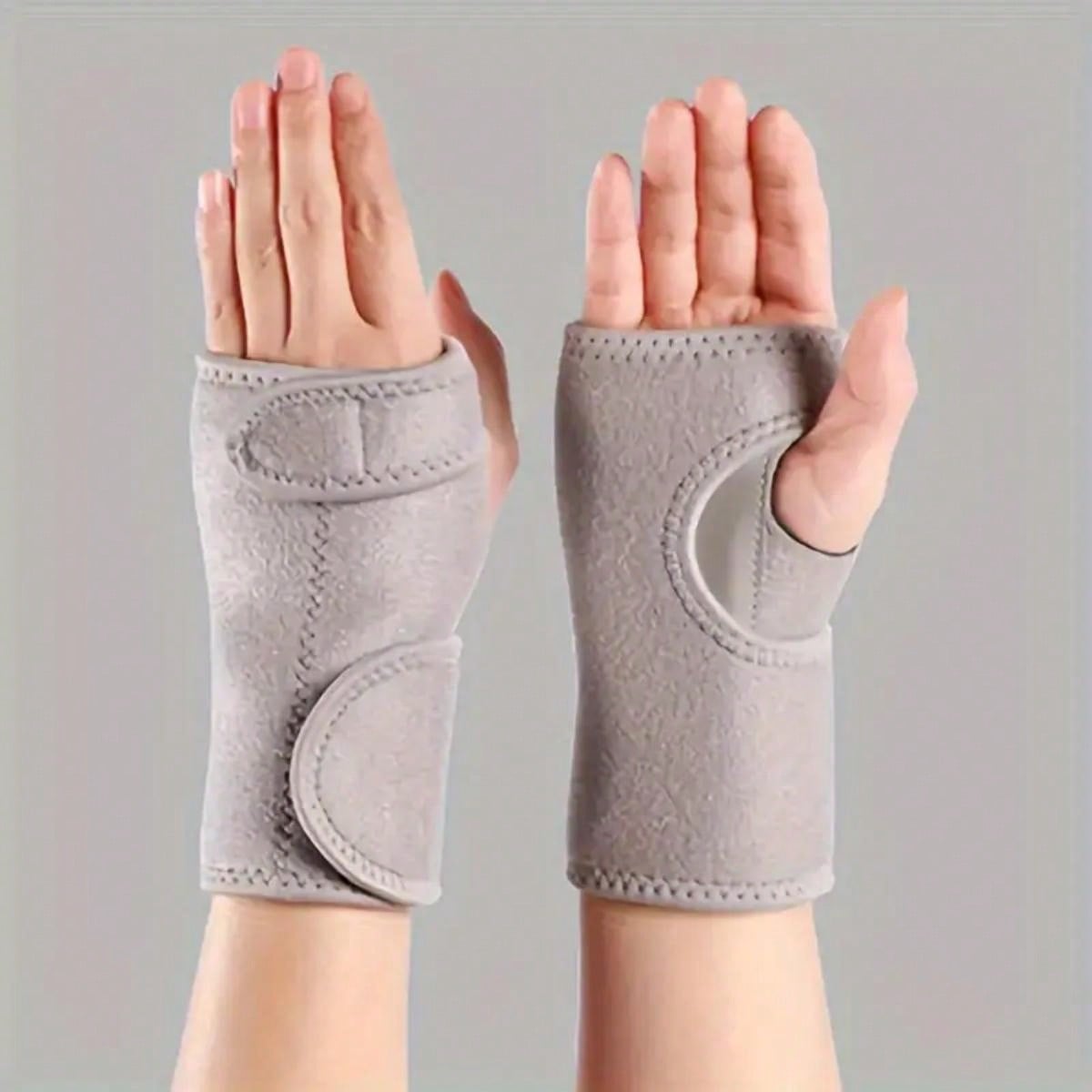 1 Pair Adjustable Breathable 11.8 Inch Wrist Support Braces With Splint For Carpal Tunnel Wrist Stabilization