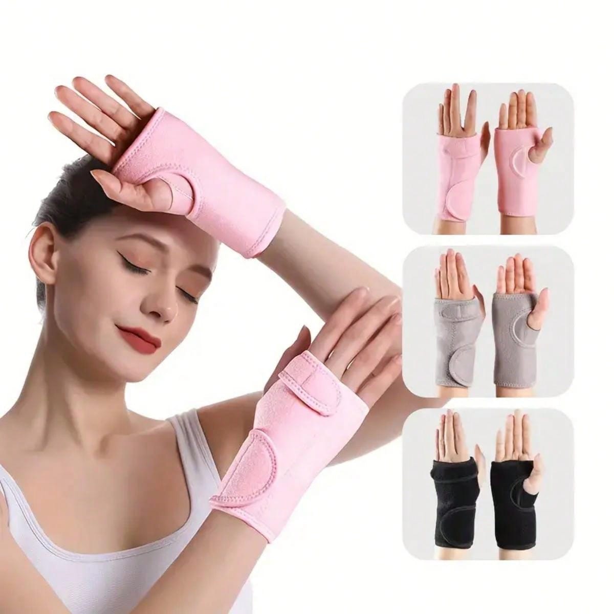 1 Pair Adjustable Breathable 11.8 Inch Wrist Support Braces With Splint For Carpal Tunnel Wrist Stabilization