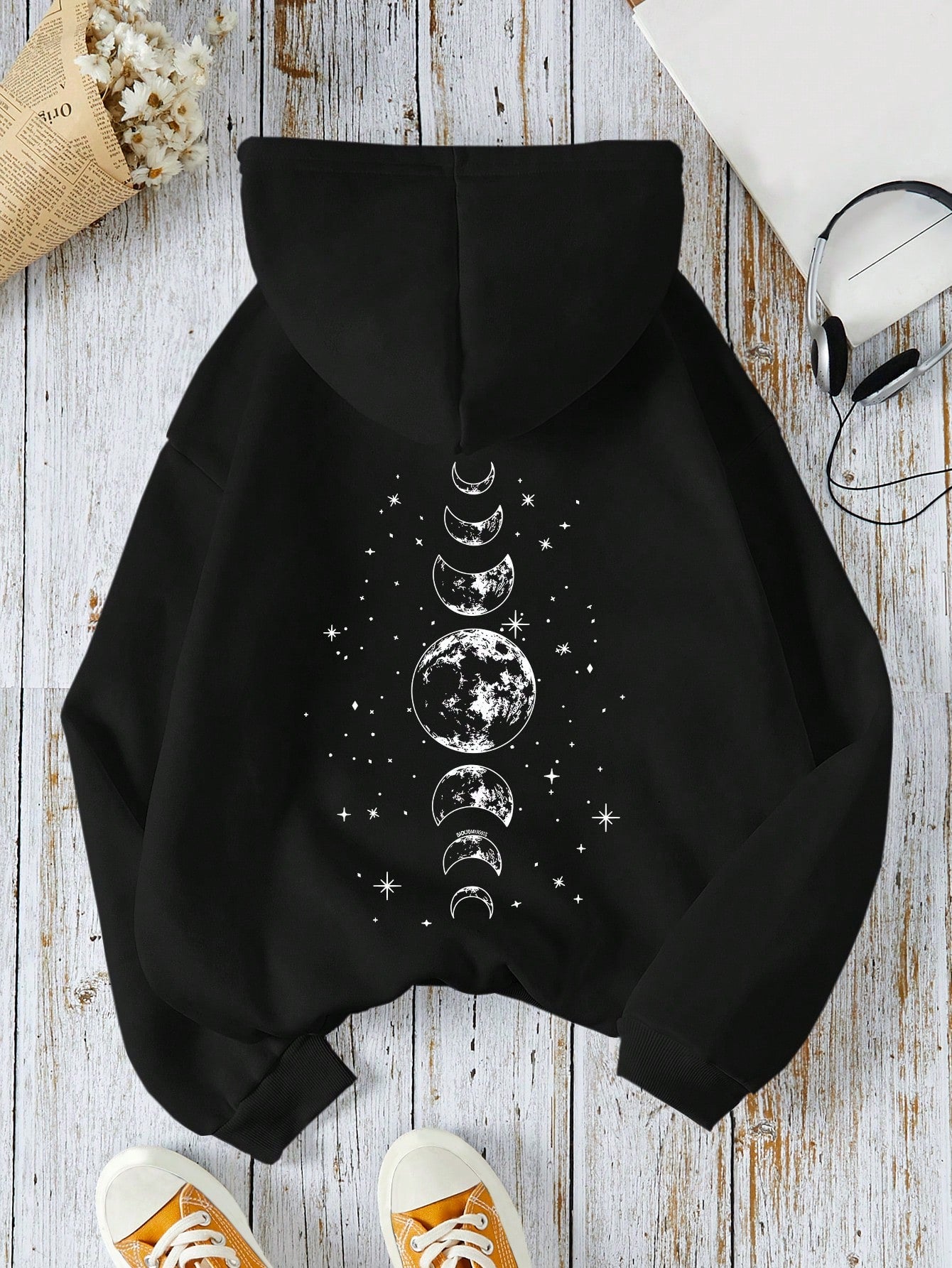 INAWLY Graphic Print Hoodie Casual Everyday Long Sleeve Sweatshirt