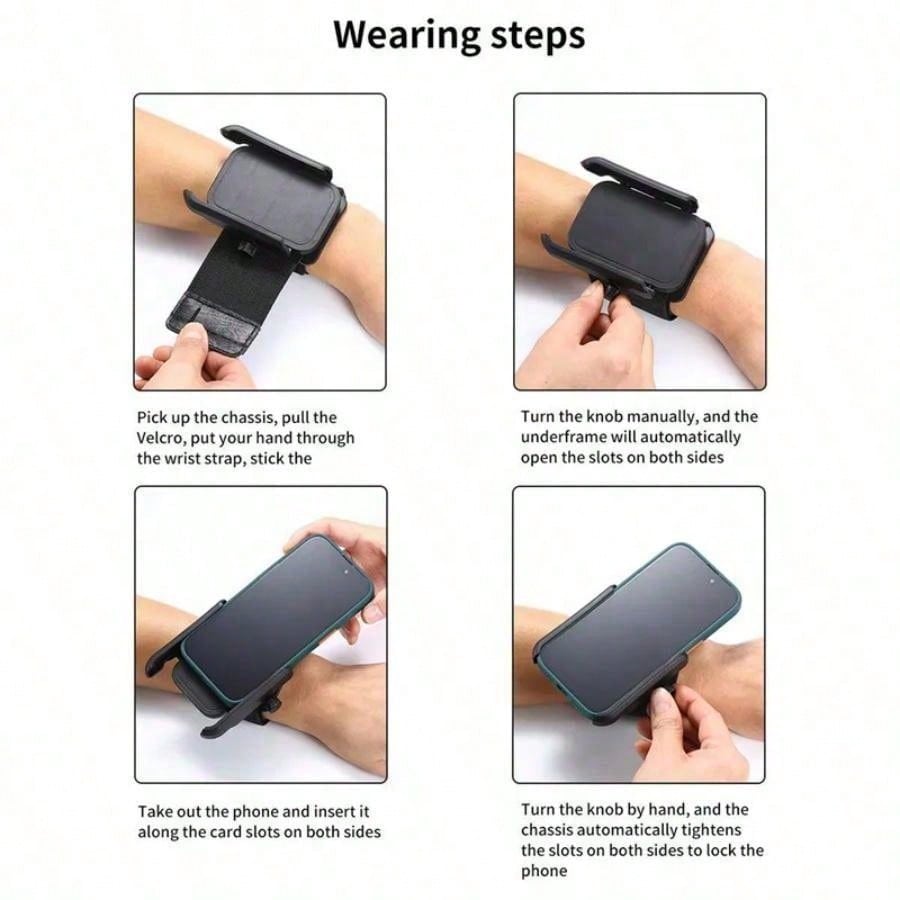 360° Rotatable Arm Wrist Phone Holder, Smart Phone Wristband Stand, Suitable For Sports, Hiking, Cycling, Walking, Running, Unisex Wrist Band