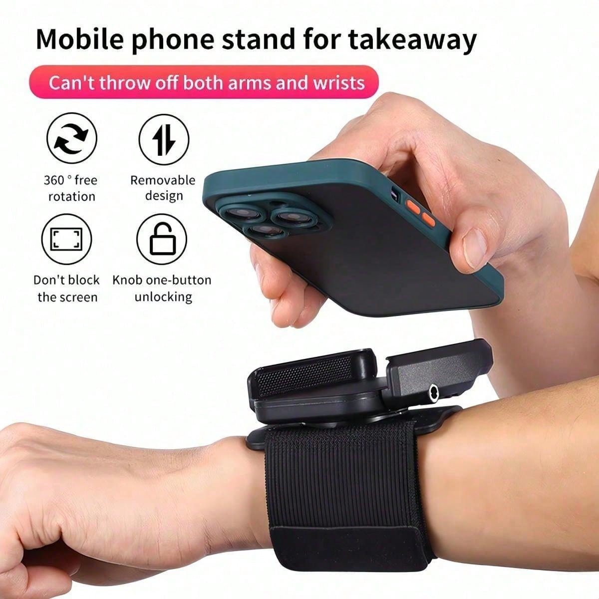 360° Rotatable Arm Wrist Phone Holder, Smart Phone Wristband Stand, Suitable For Sports, Hiking, Cycling, Walking, Running, Unisex Wrist Band